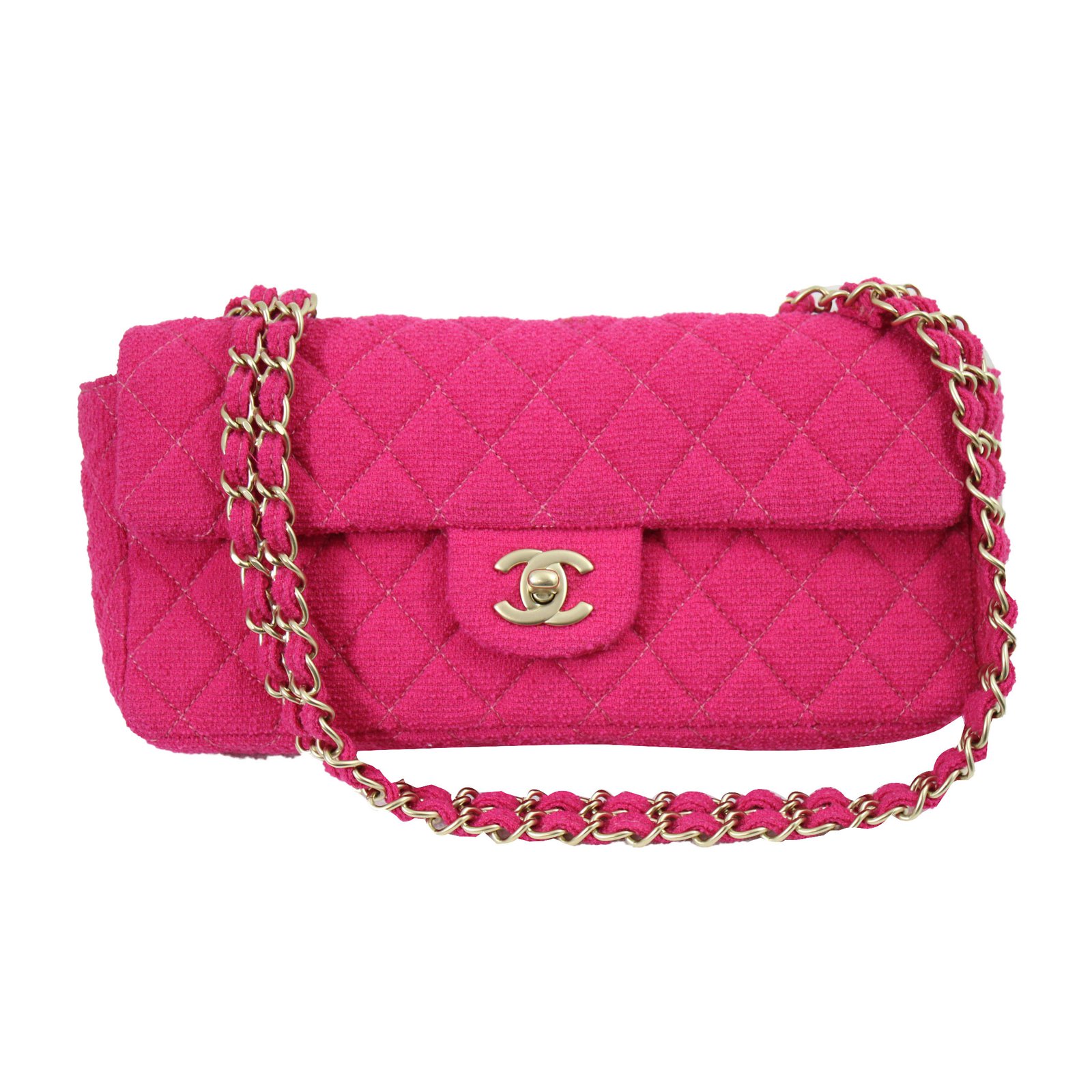 Chanel East West Style Bag Pink Cloth ref.45510 - Joli Closet