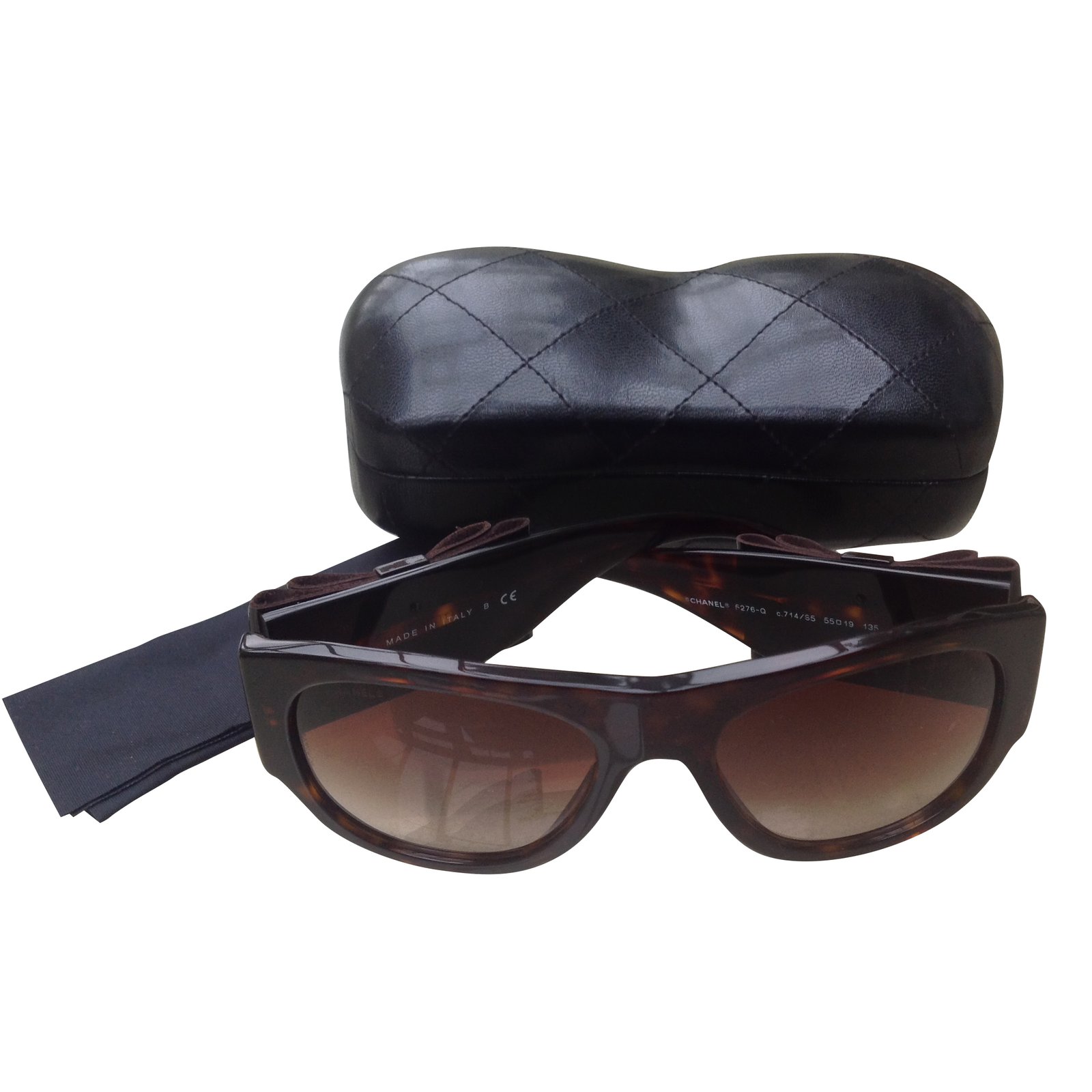 Chanel Havana Brown Bow Sunglasses ref.45526 - Joli Closet