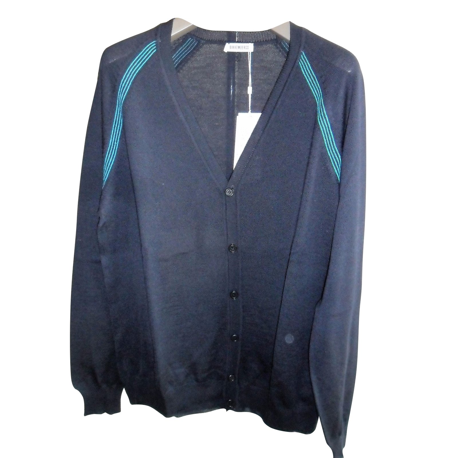 mens blue cardigan