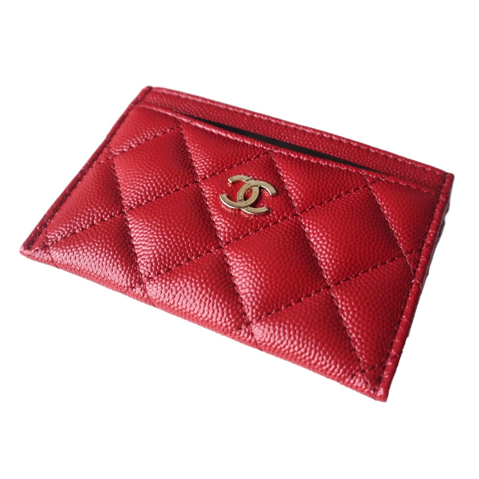 classic chanel red wallet