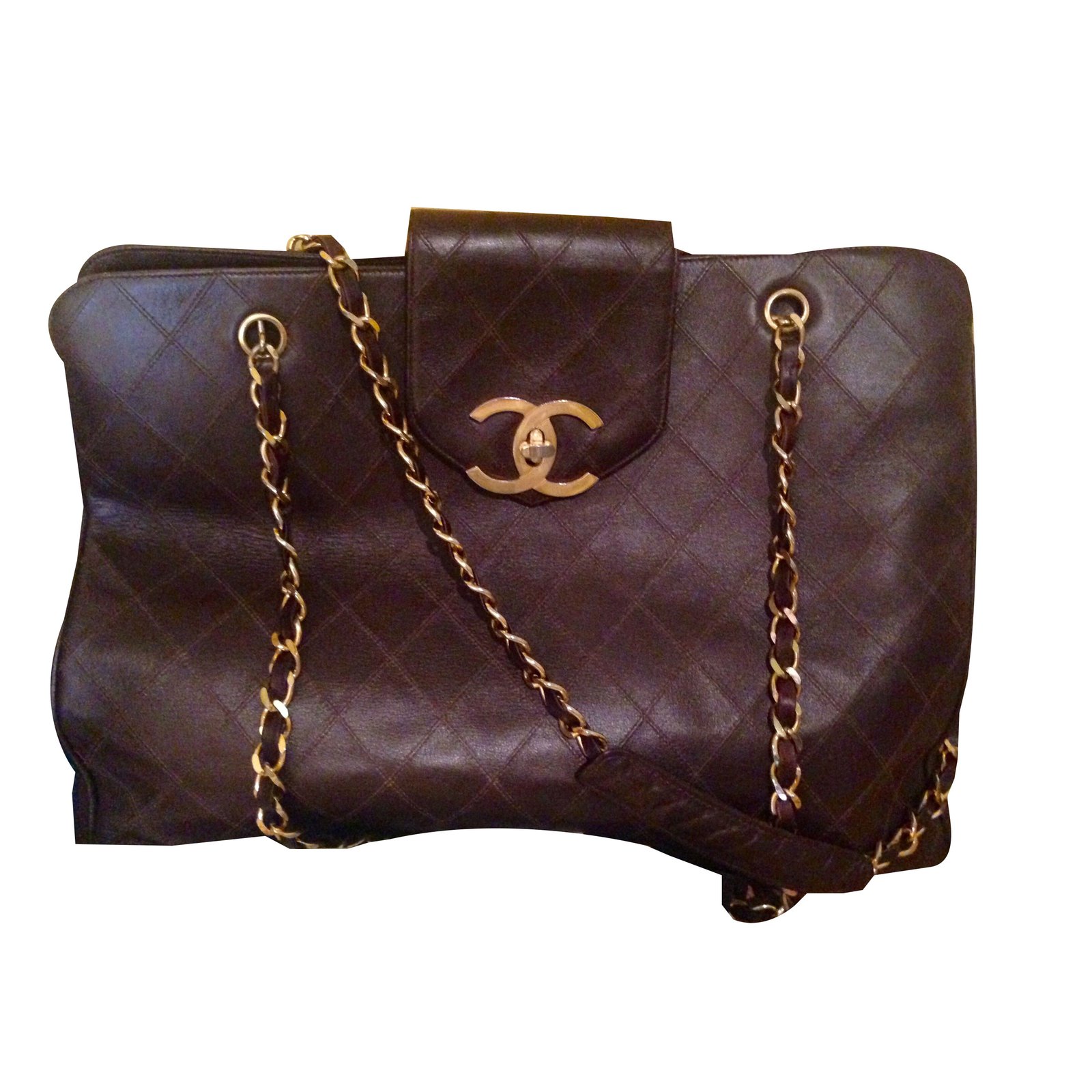 Chanel Handbag Brown Lambskin ref.45992 - Joli Closet