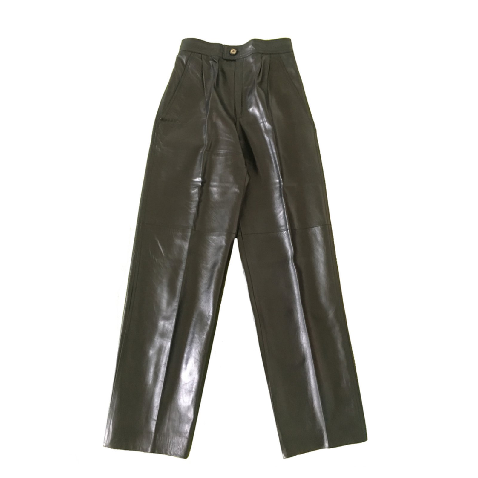 LOEWE MADRID Leather Pants Black ref.47141 - Joli Closet