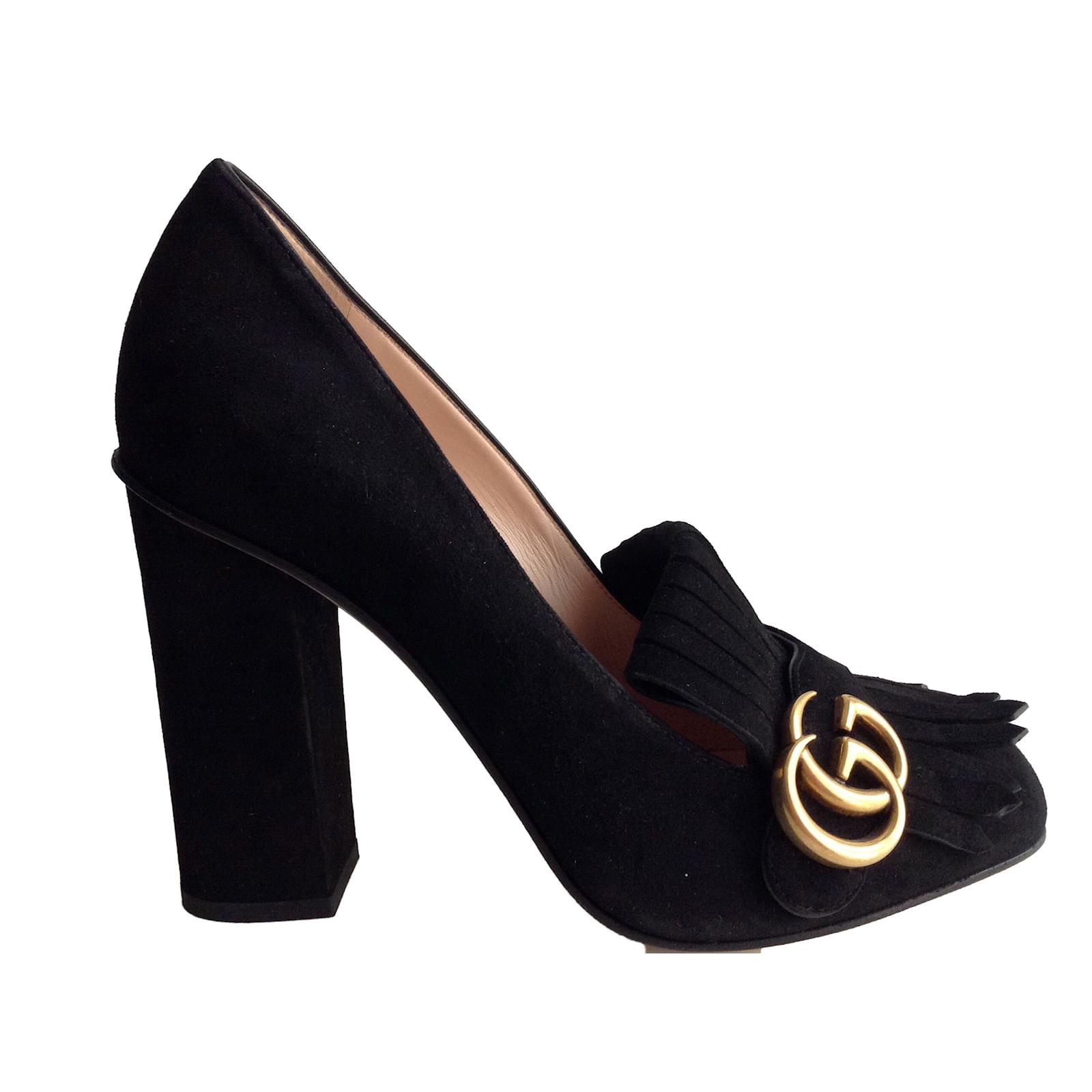 Gucci Heels Black Deerskin ref.47335 - Joli Closet