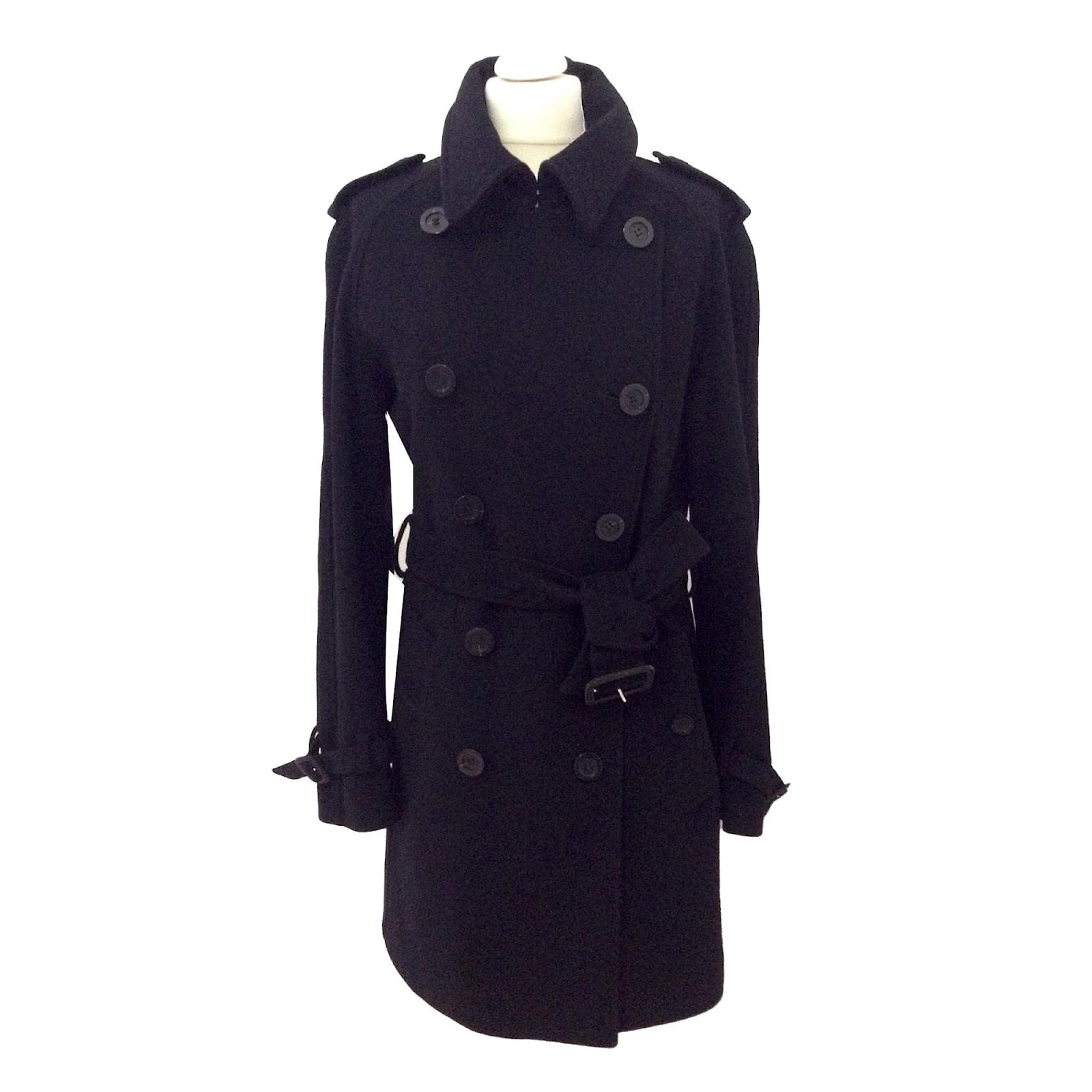 Burberry Manteaux Laine Noir ref.47973 - Joli Closet