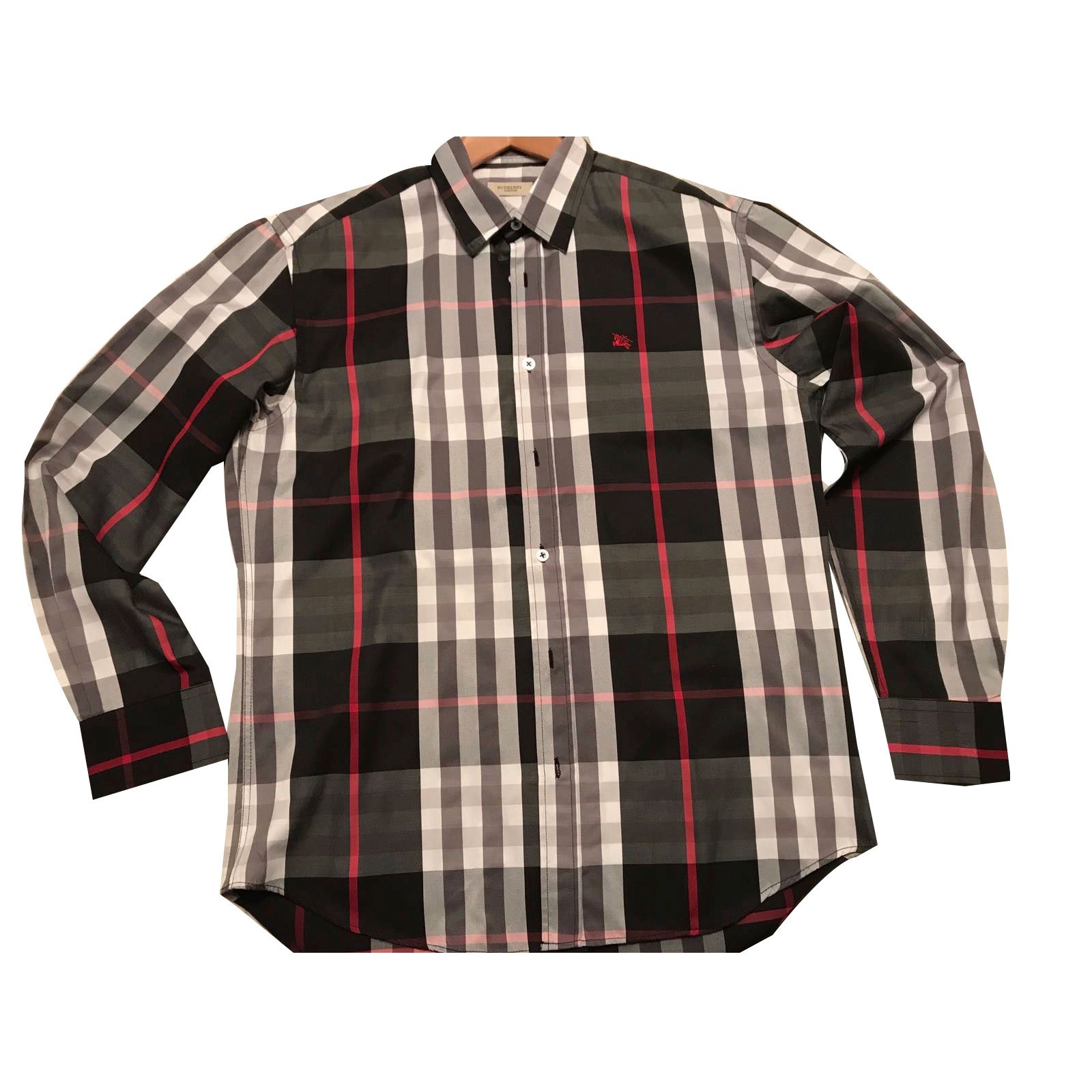 Burberry Camisetas Negro Blanco Roja Algodón  - Joli Closet