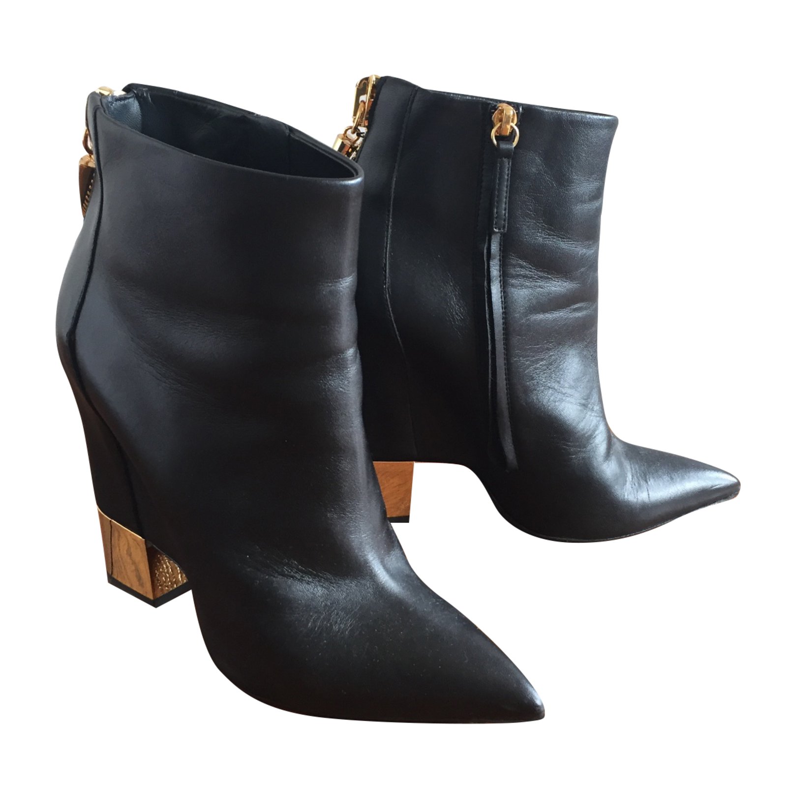 Zanotti Ankle Boots Leather ref.48082 - Joli Closet