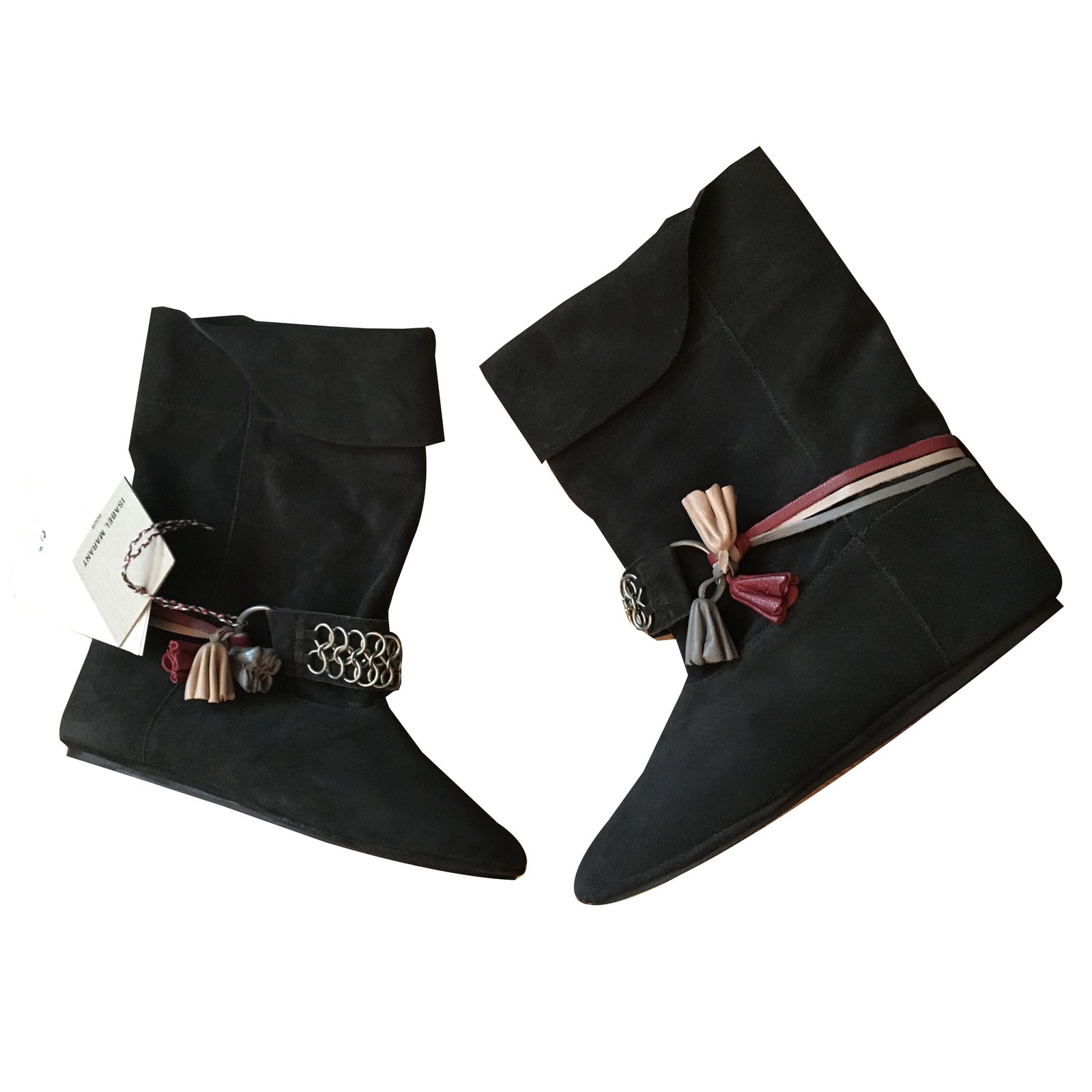 Isabel Marant Pour H&M Ankle Boots Black Deerskin ref.48105 - Closet