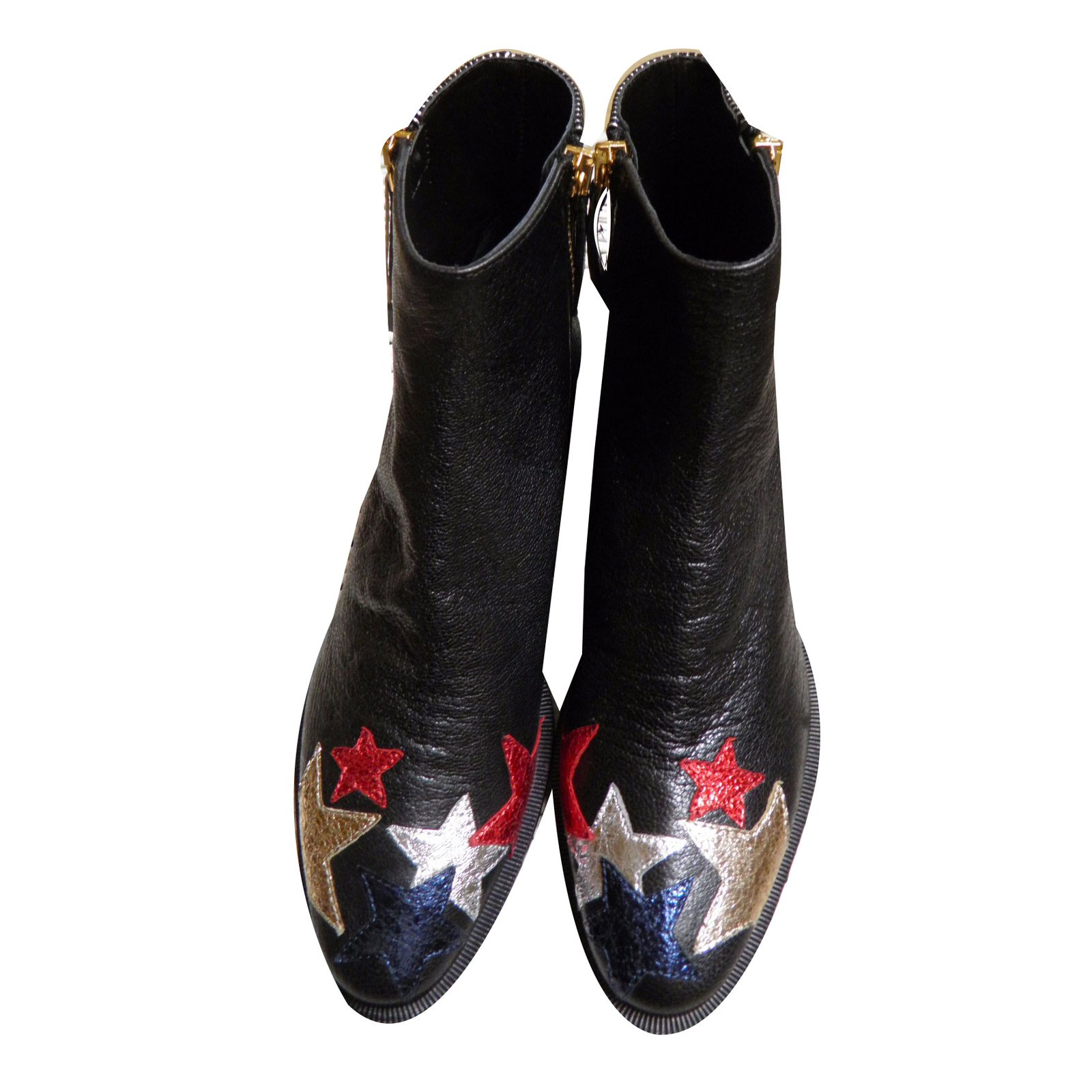 ankle boots with stars on them