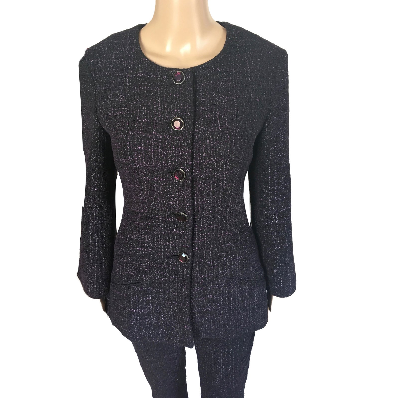 Chanel Jacket Prune Cotton ref.48471 - Joli Closet