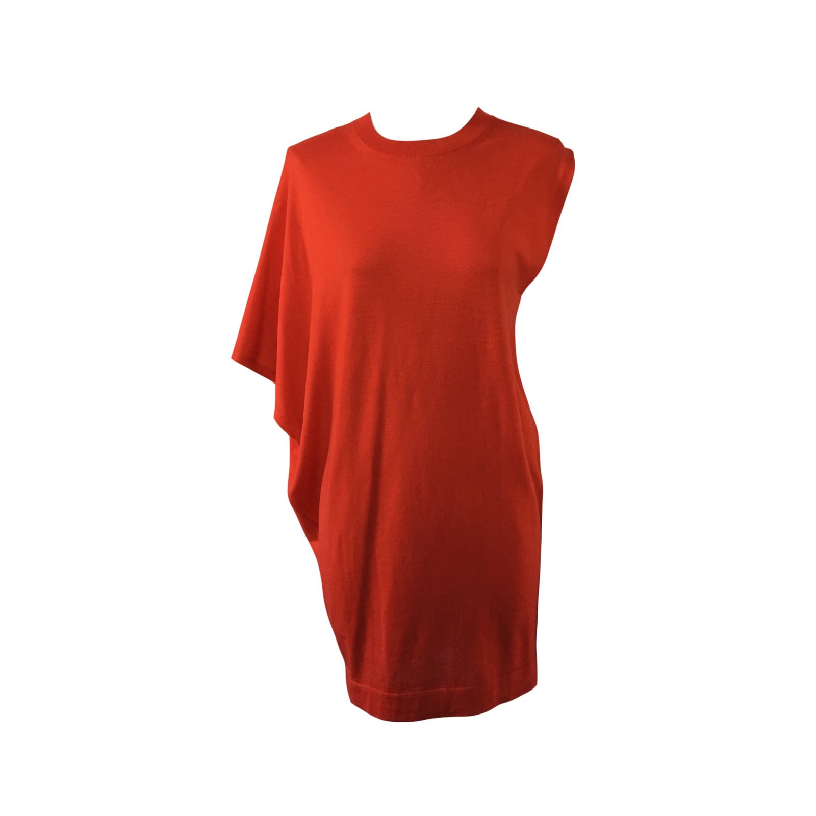 balenciaga red sweater dress