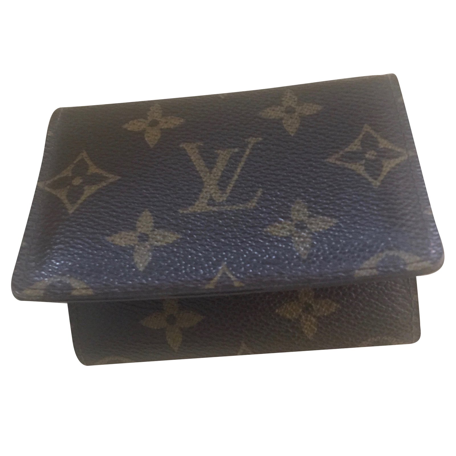 Louis Vuitton Card holder Wallets Cloth Dark brown ref.48952 - Joli Closet