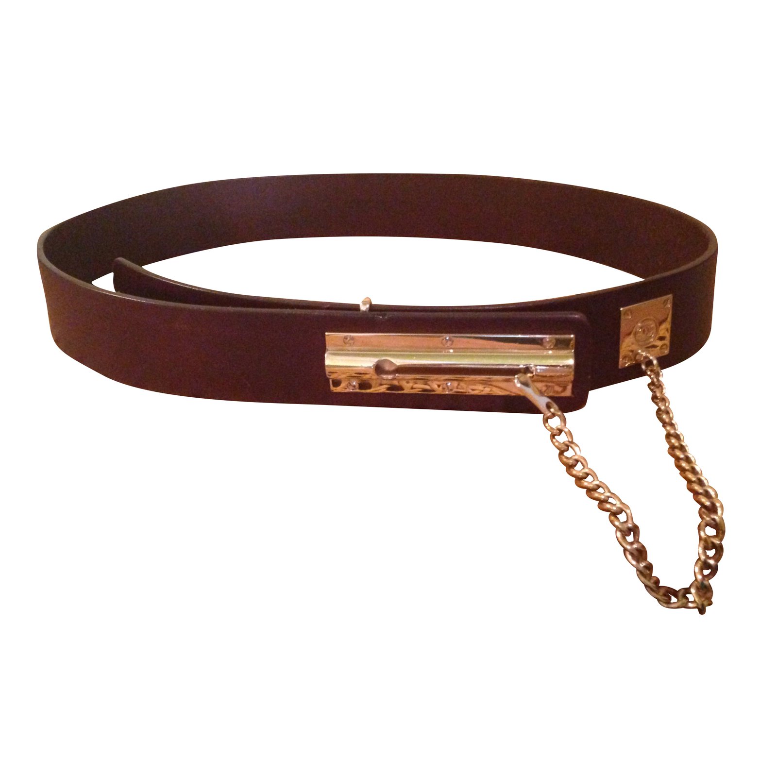 Vintage Chanel belt Cognac Leather ref.49514 - Joli Closet