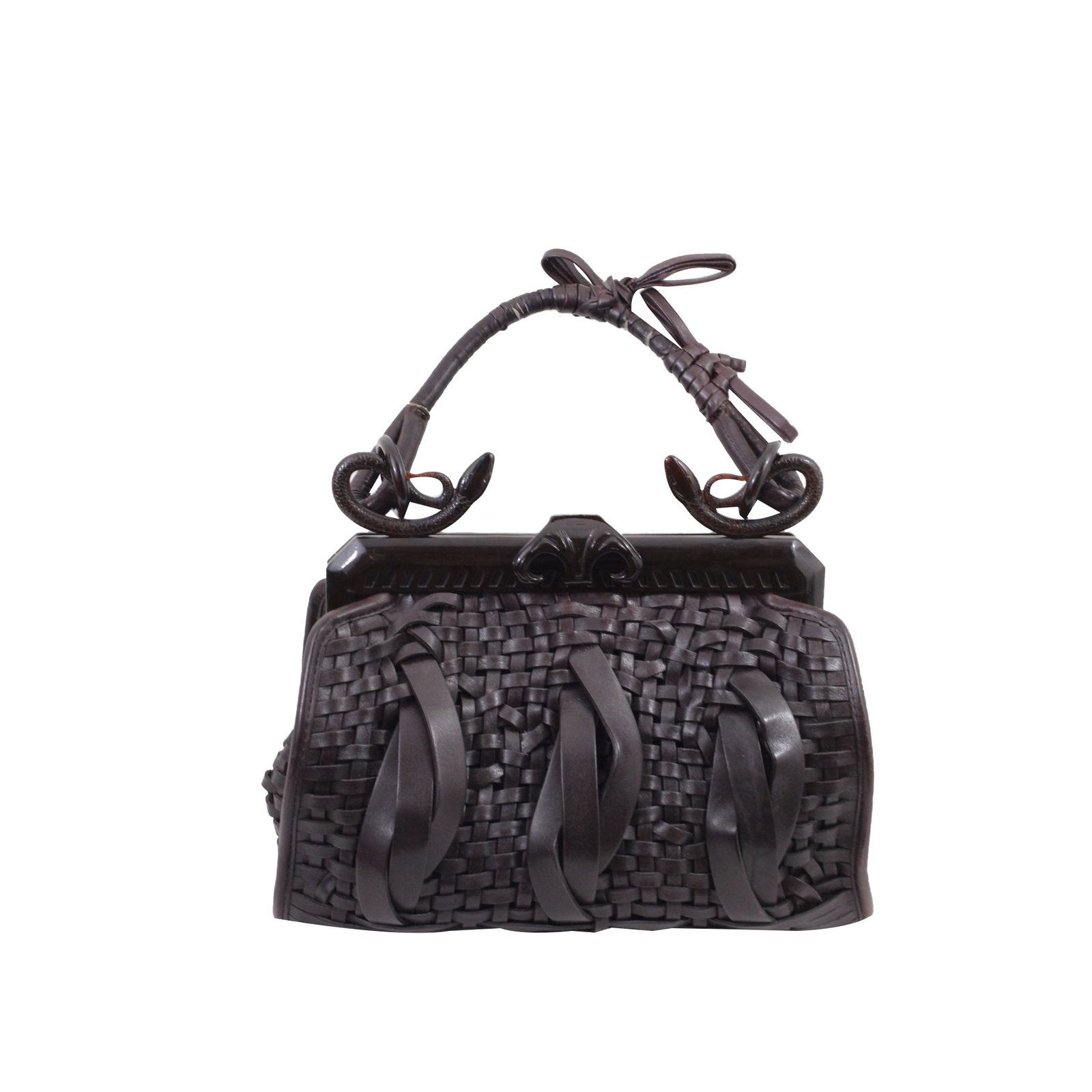 Dior Samourai Handbags Leather Dark 
