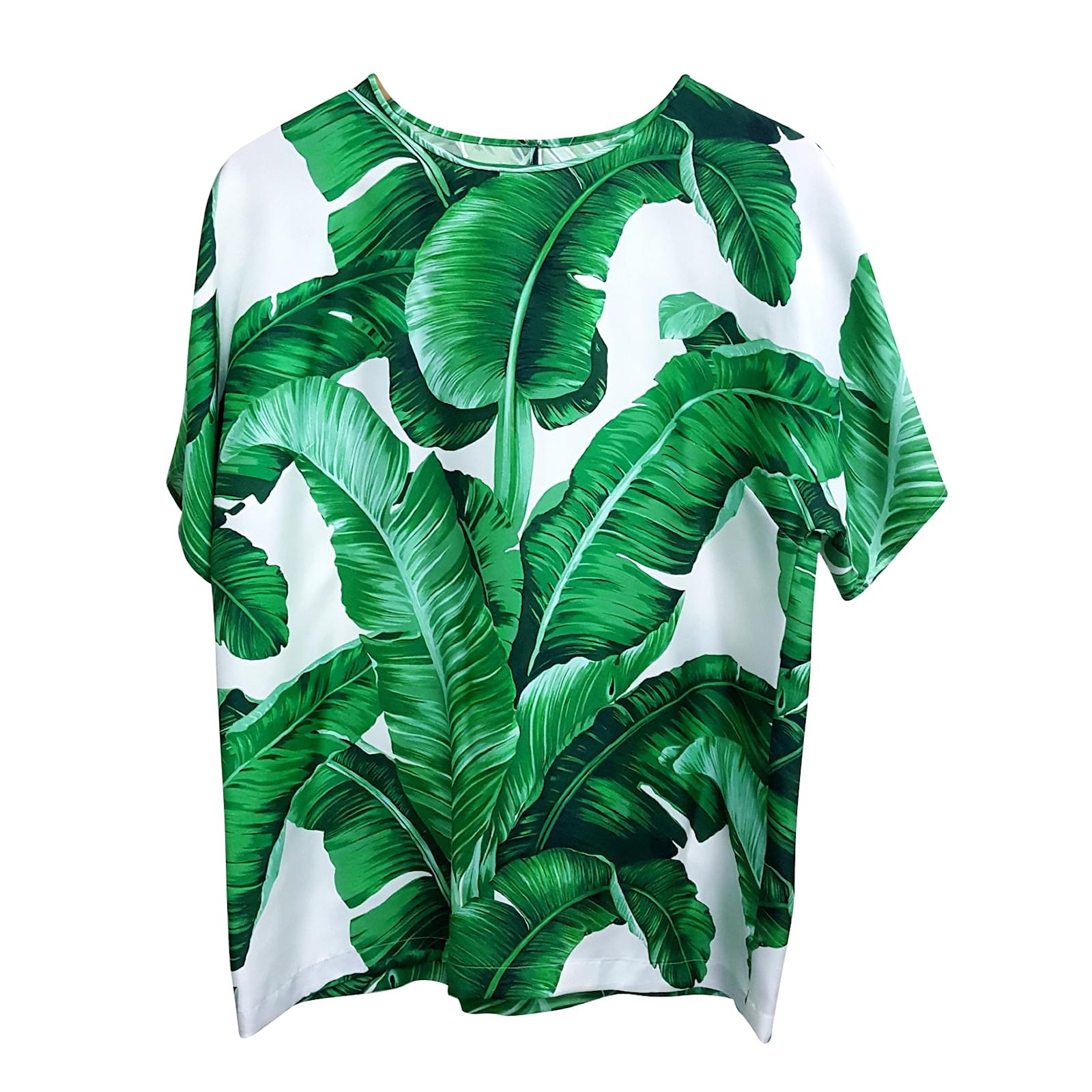 Top Vert En Coton Et Soie Et Vous, Taille M, Col Rond Sans Manches - Occasion