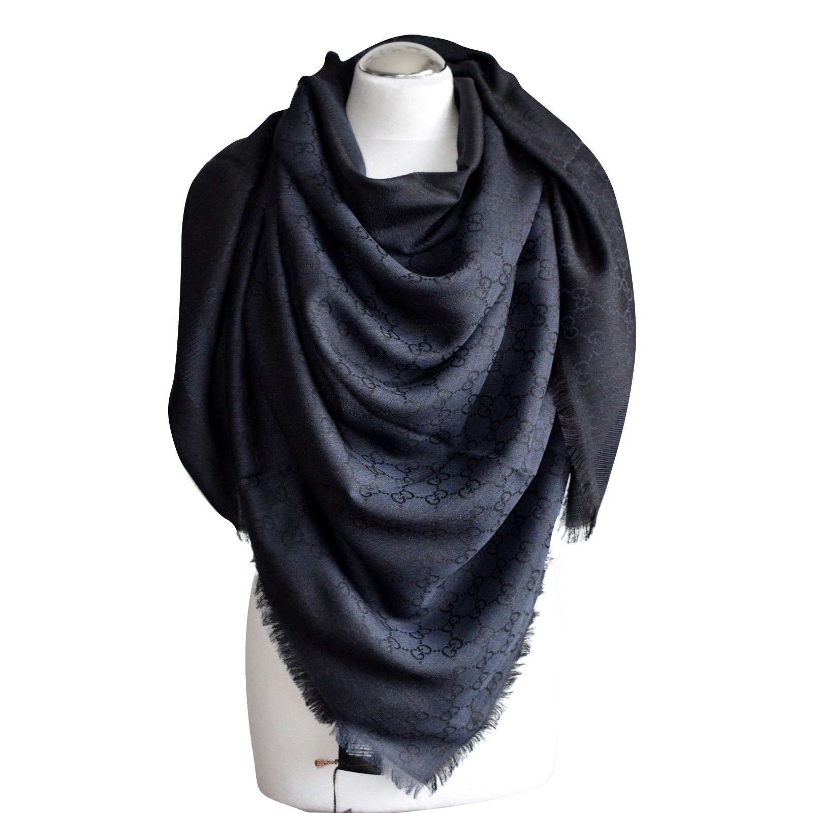 black blue scarf