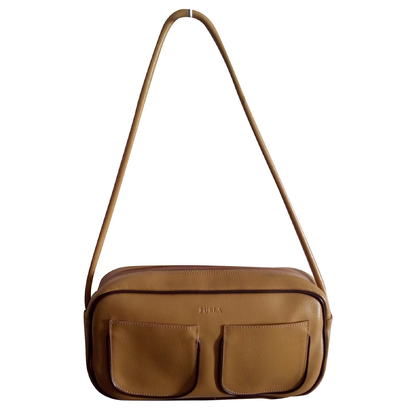 beige furla bag