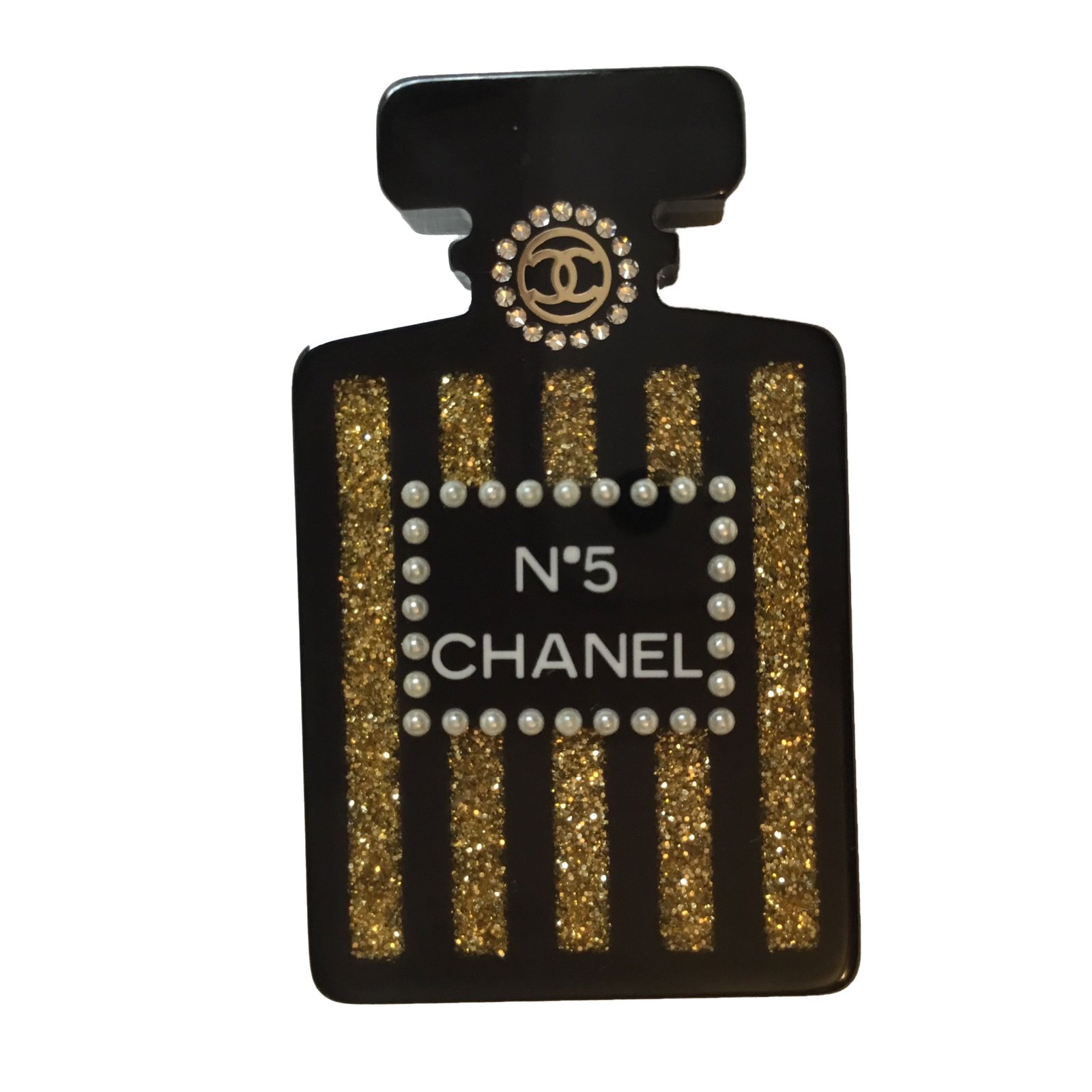 Y maximizar Islas Faroe Chanel N5 perfume Black Plastic ref.50205 - Joli Closet