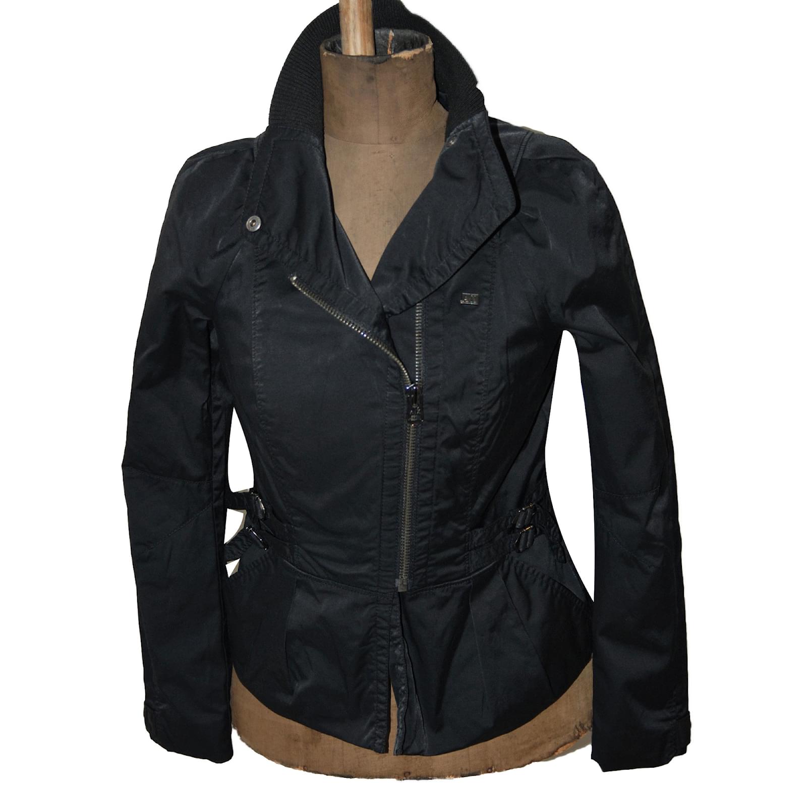 Armani Exchange Biker jacket Black Cotton  - Joli Closet