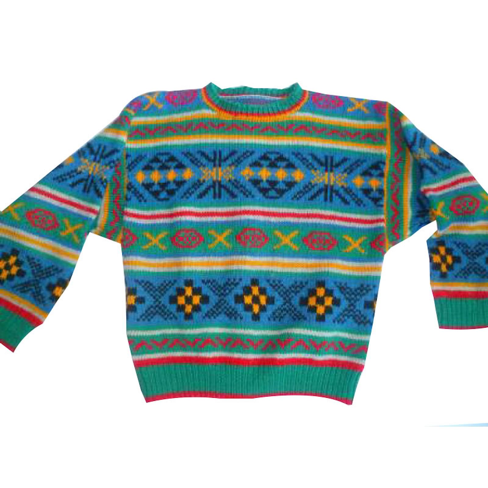 bright coloured knitwear