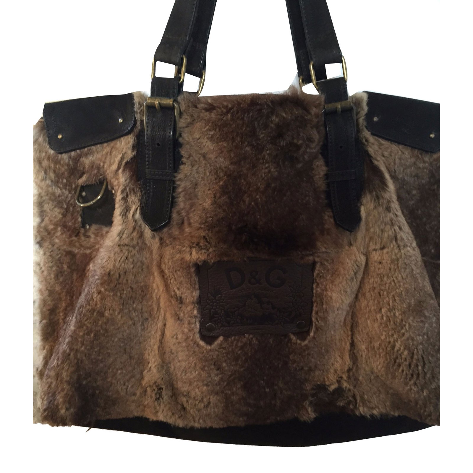 Dolce & Gabbana Handbags Brown Fur  - Joli Closet