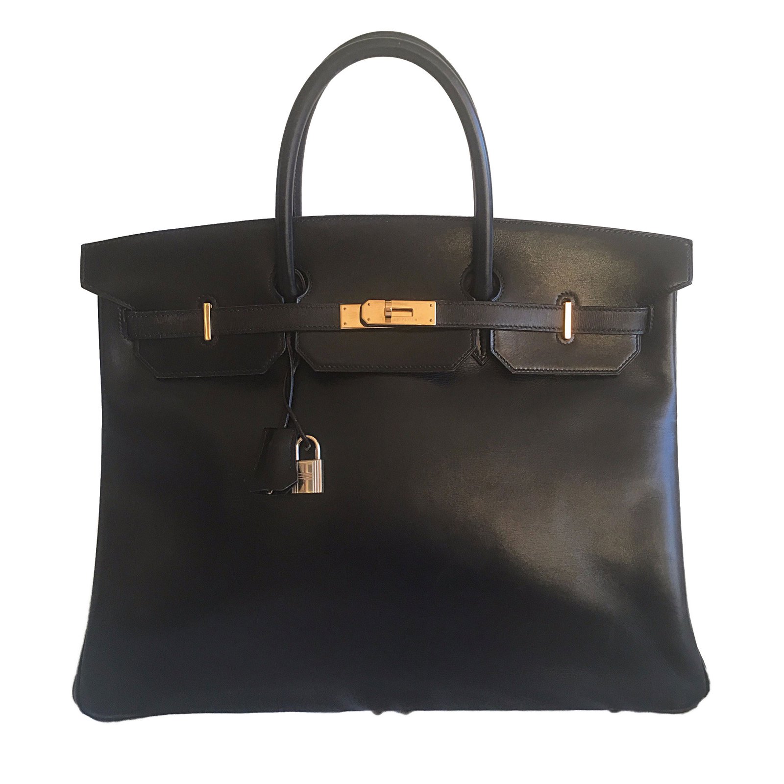 Hermès Birkin 40 Black Box GHW Leather ref.50787 - Joli Closet