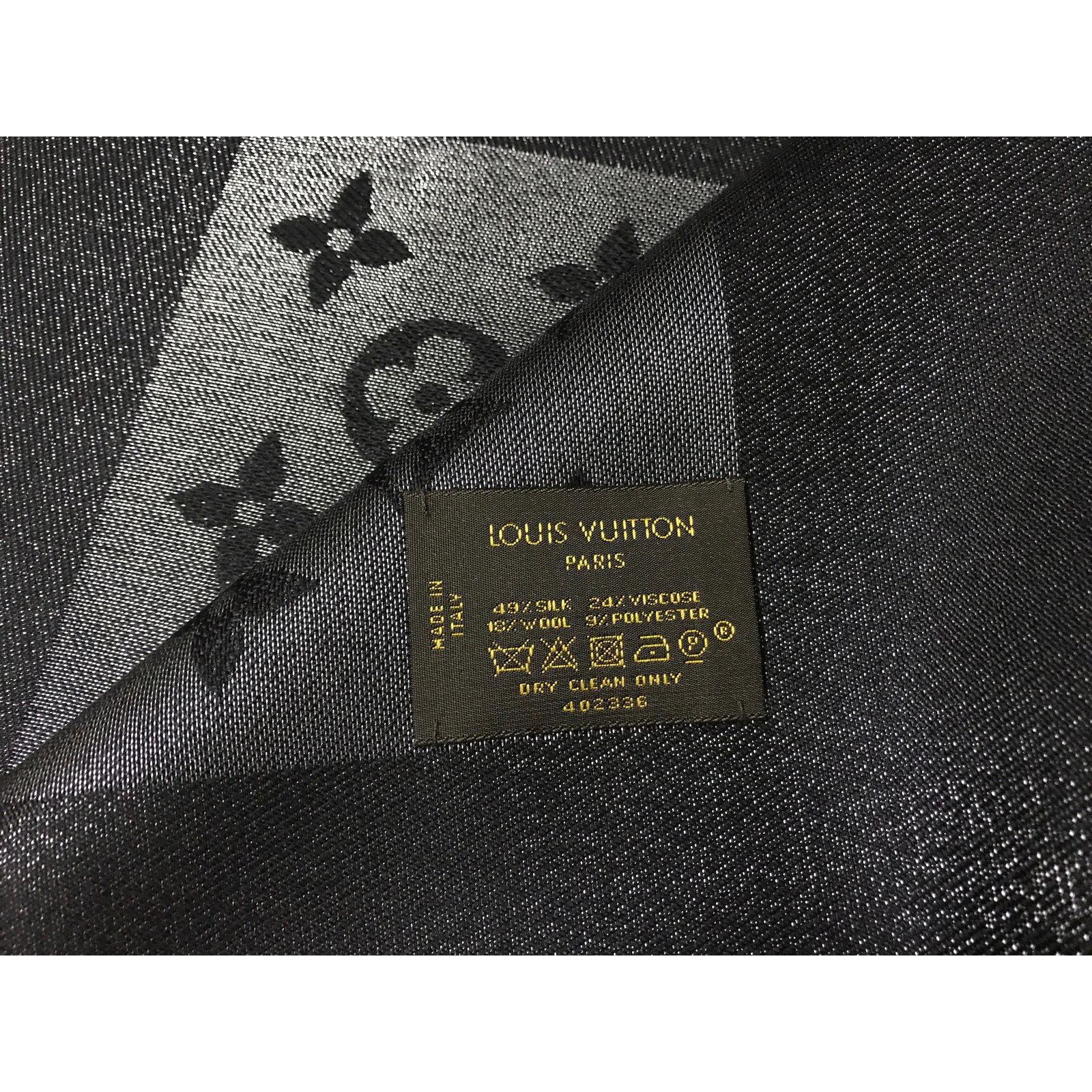Louis Vuitton Shawl Monogram Shine Black ref.53711 - Joli Closet