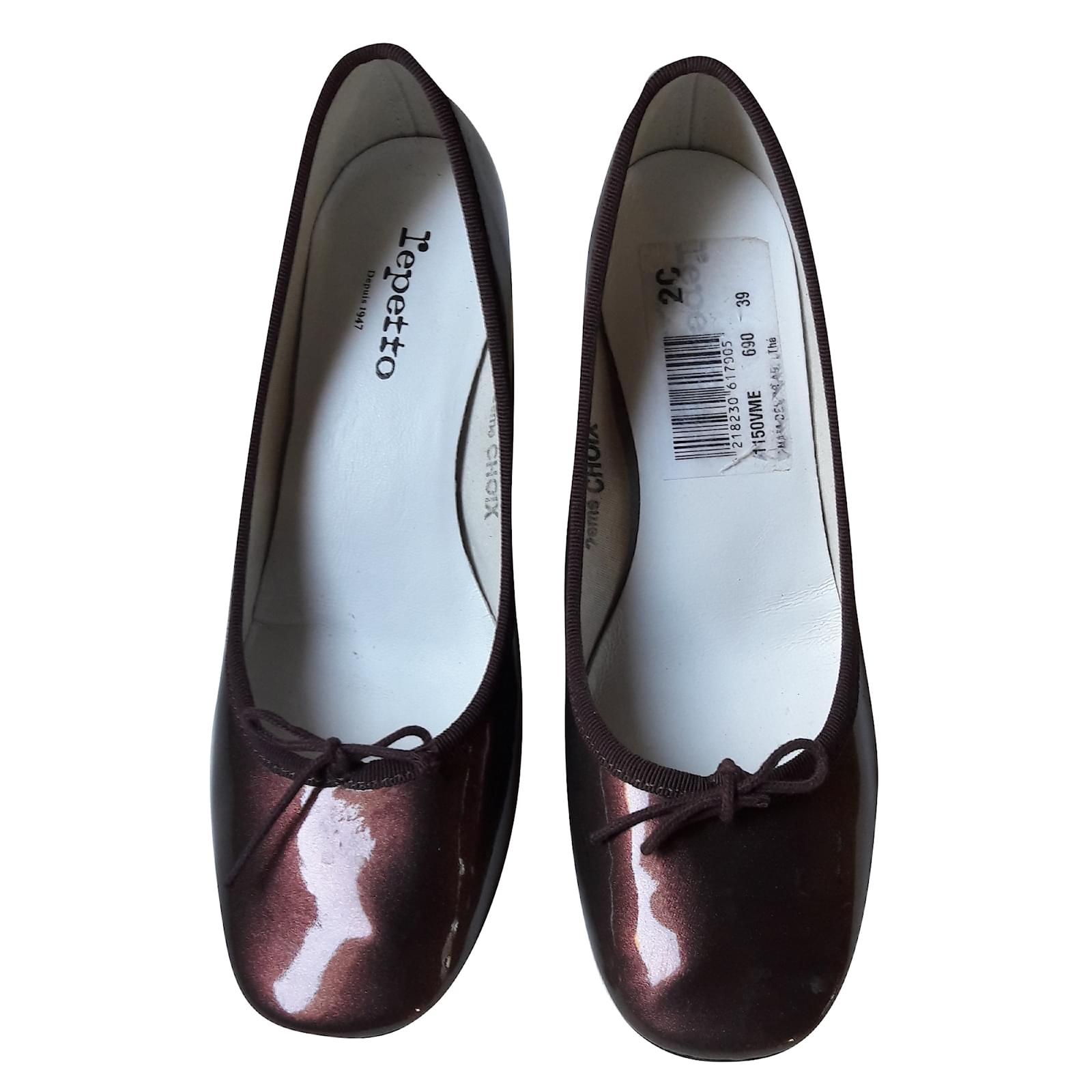 bottine cuir plate