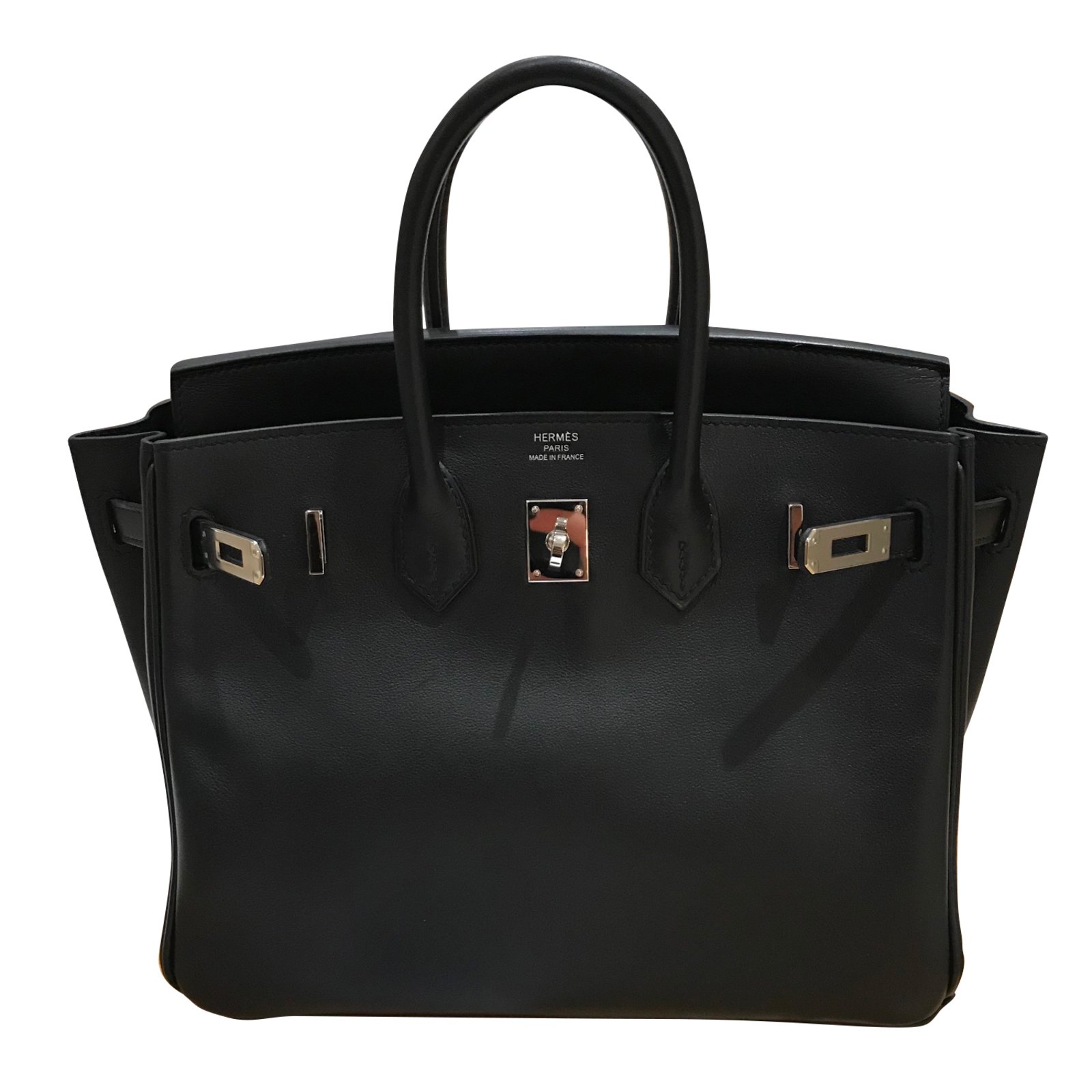 Hermès HERMES Birkin 25 Handbags Leather Black ref.51521 - Joli Closet