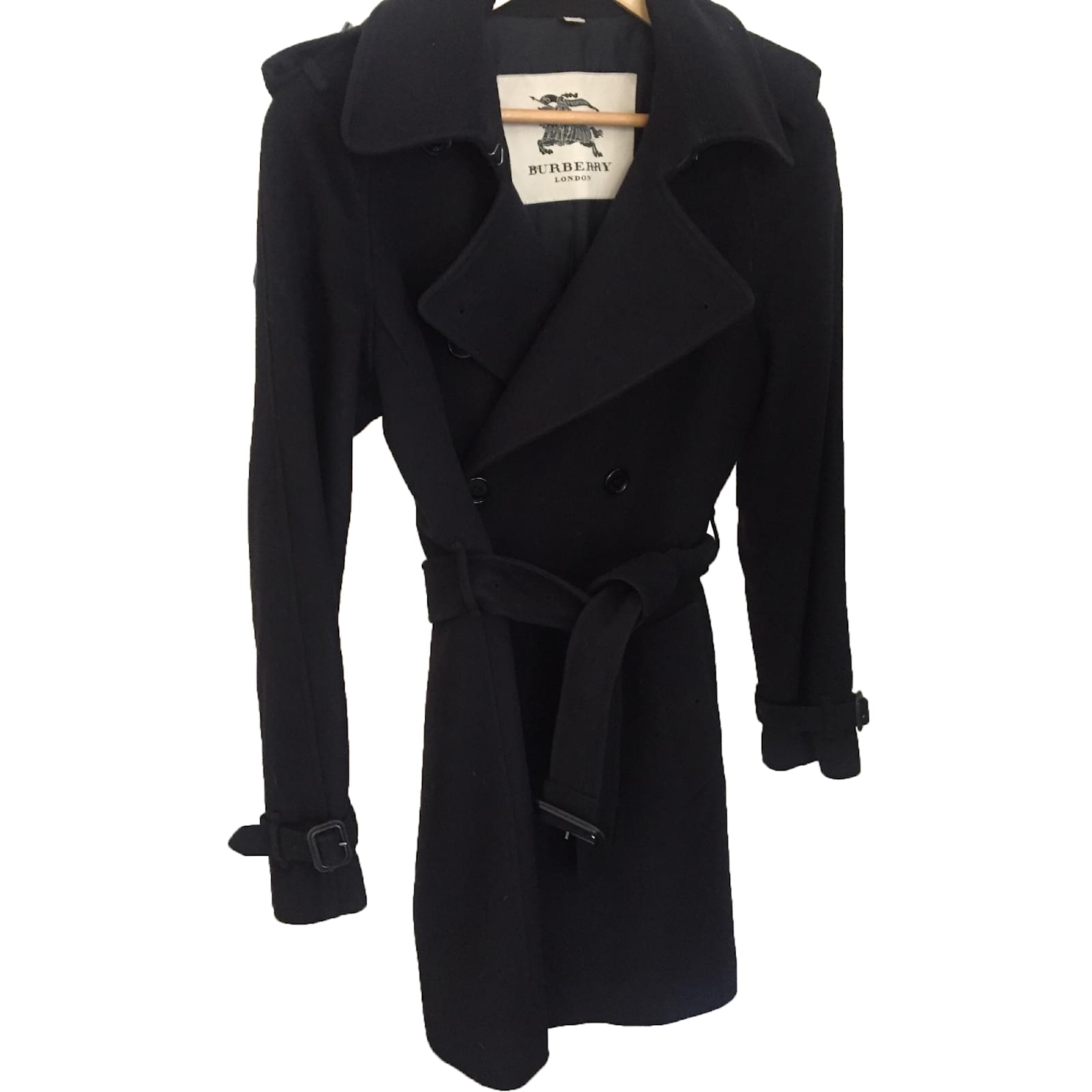 Burberry Prorsum trench-coat Black Wool Joli Closet