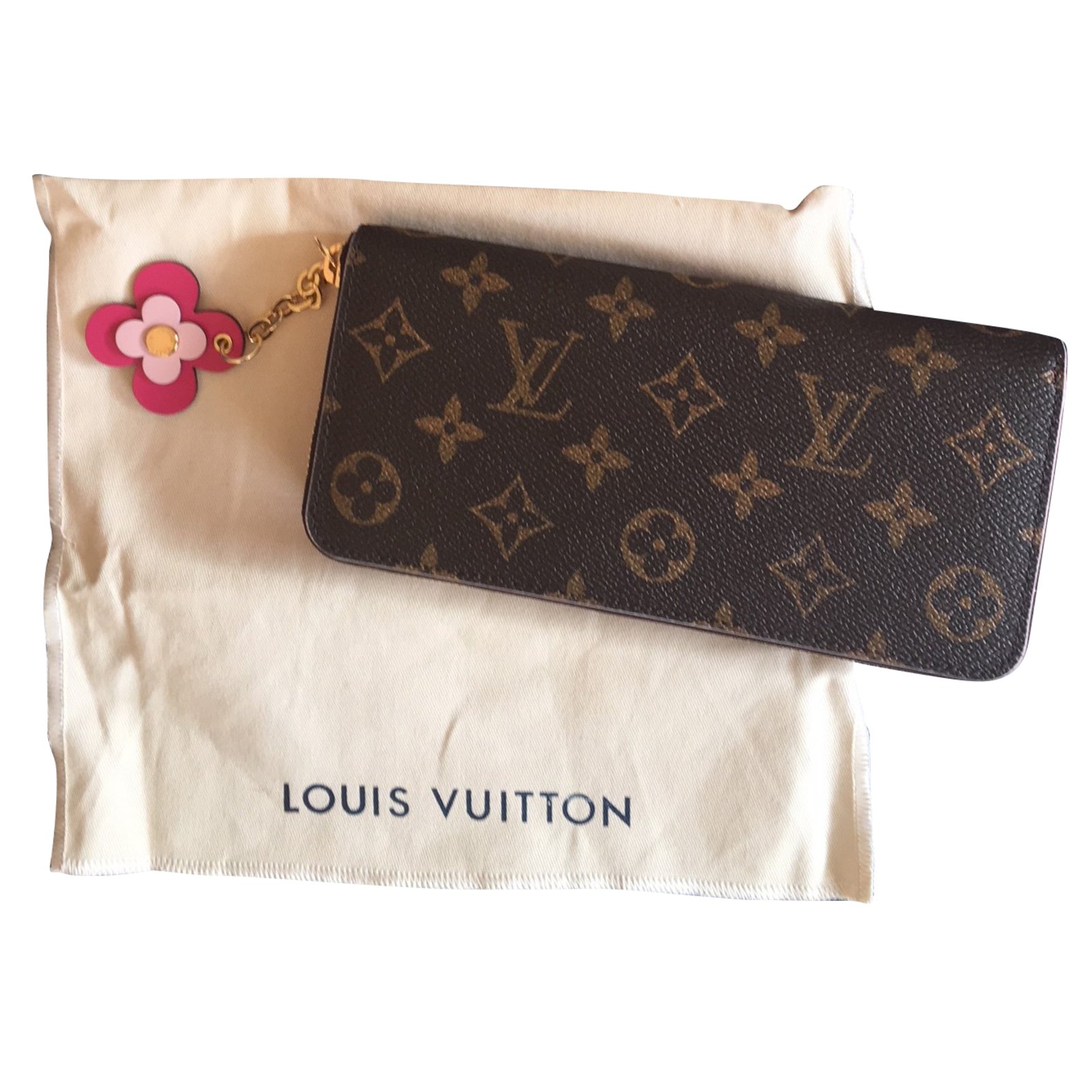 Louis Vuitton Clemence wallet bloom Brown Leather ref.51543 - Joli