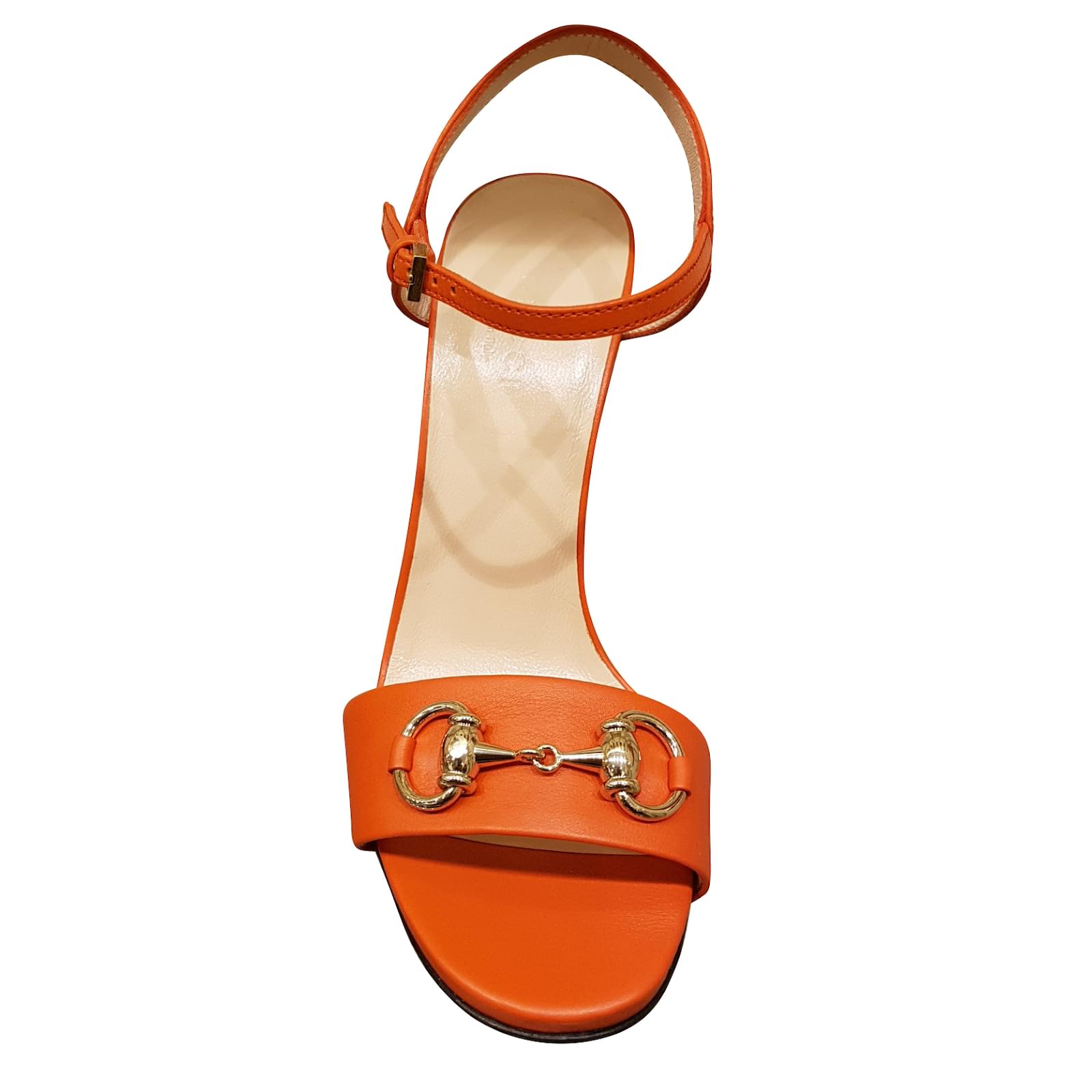 orange gucci sandals