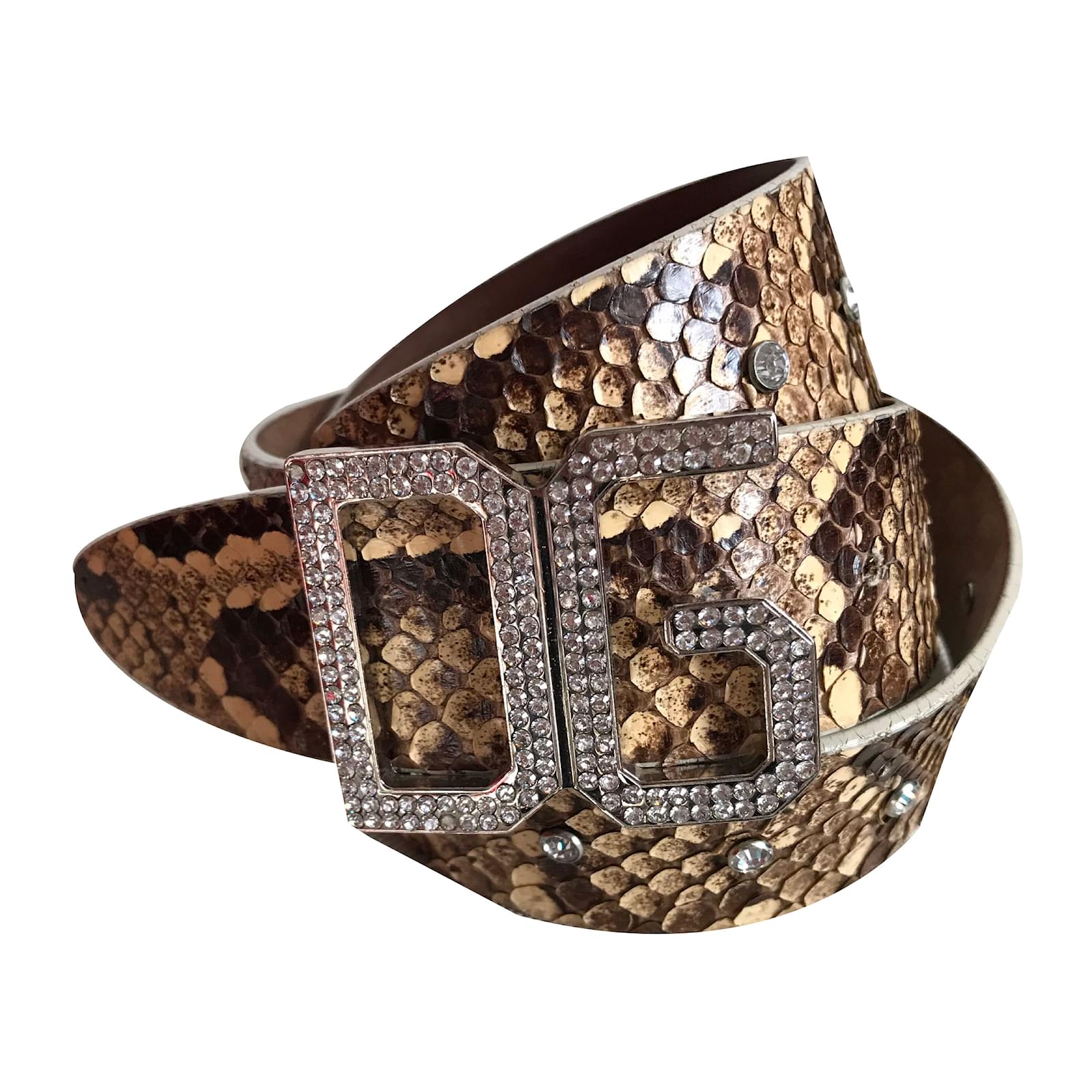 Dolce & Gabbana Belts Beige Exotic leather ref.52143 Joli Closet