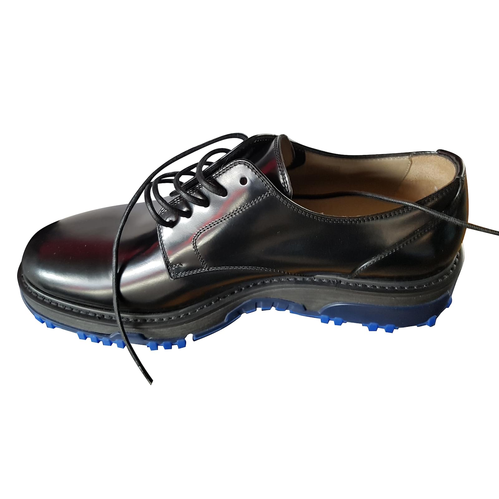 dior scarpe uomo nuove con box size 40 Unione Europea Nero Blu Pelle  ref.52678 - Joli Closet