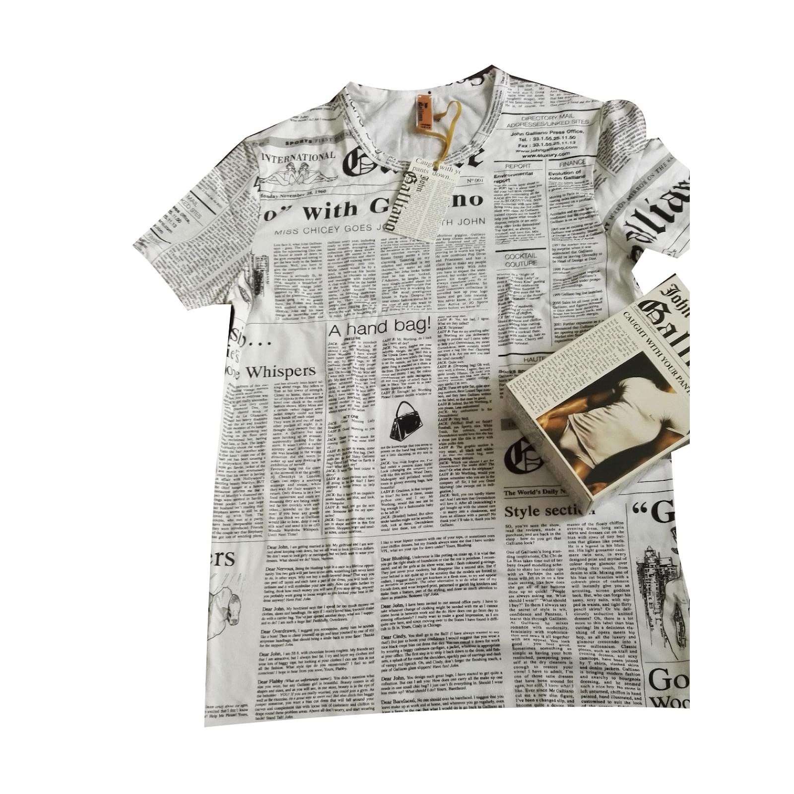 John Galliano Tees White Cotton ref.53084 - Joli Closet