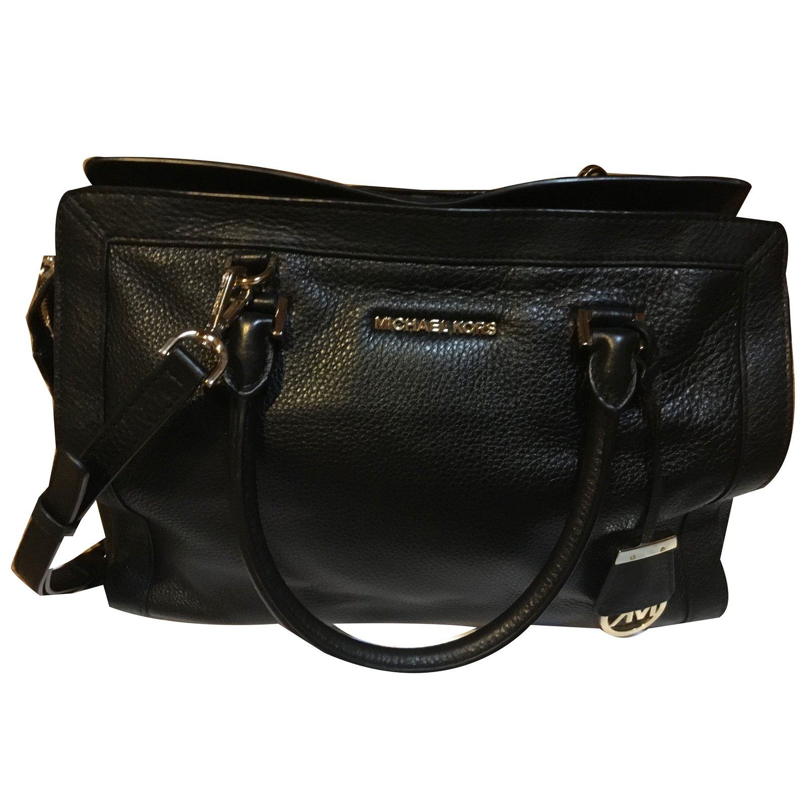 michael kors shiny black purse