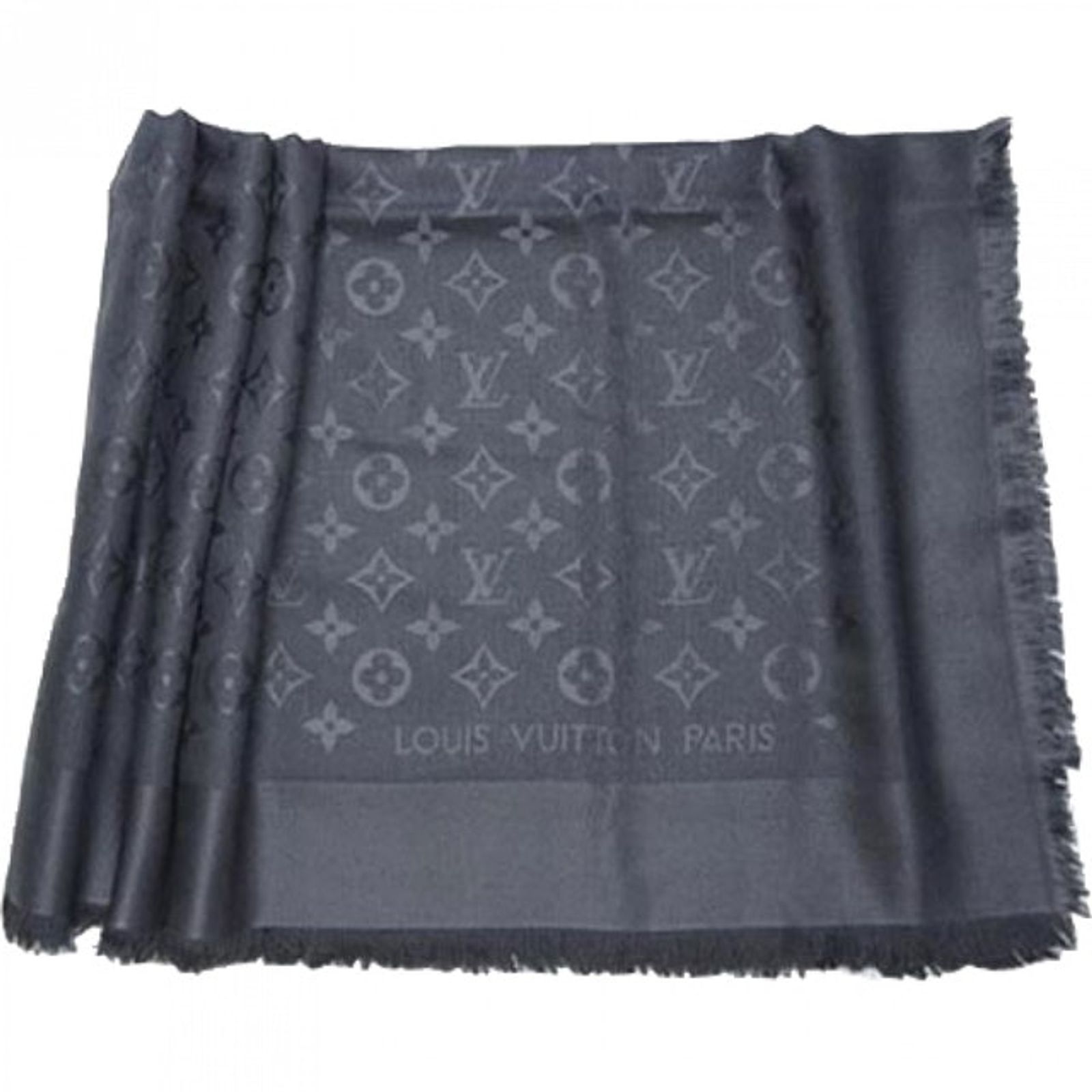 Sciarpa Classica 100% Cashmere Due Strati Grigio Chiaro - Lunga Con Frange