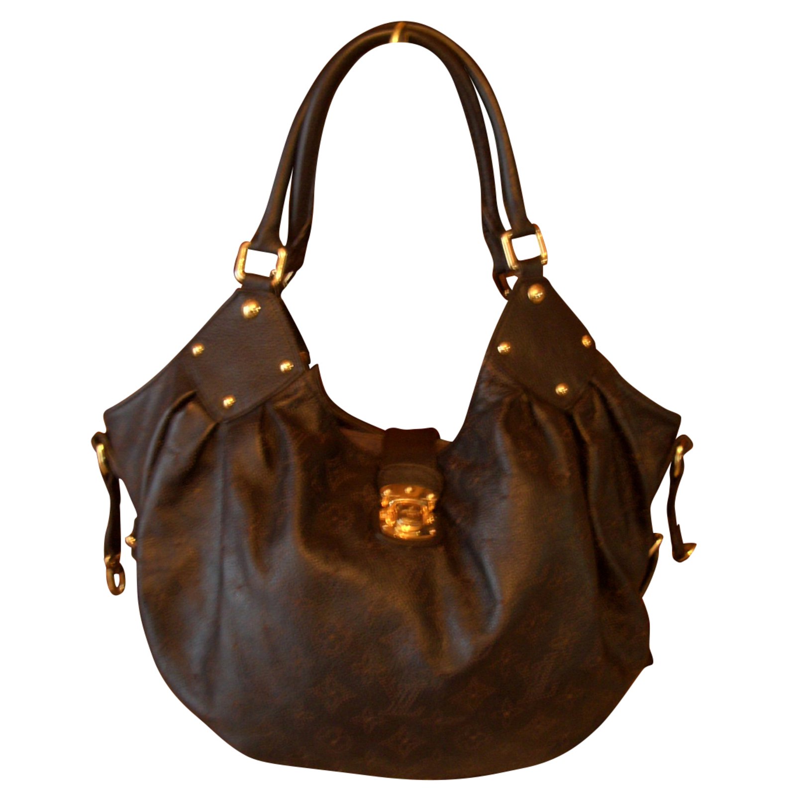 Louis Vuitton Mahina L Dark brown Leather ref.53443 - Joli Closet