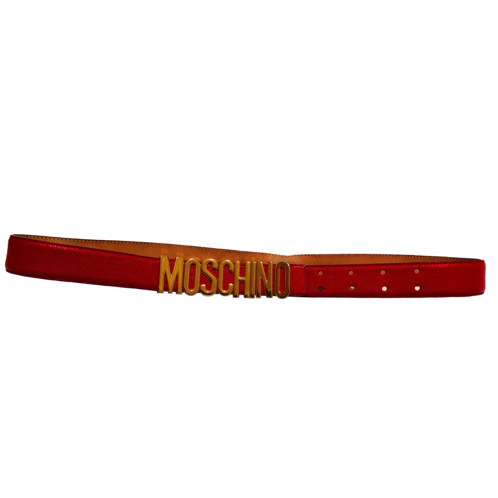 red moschino belt