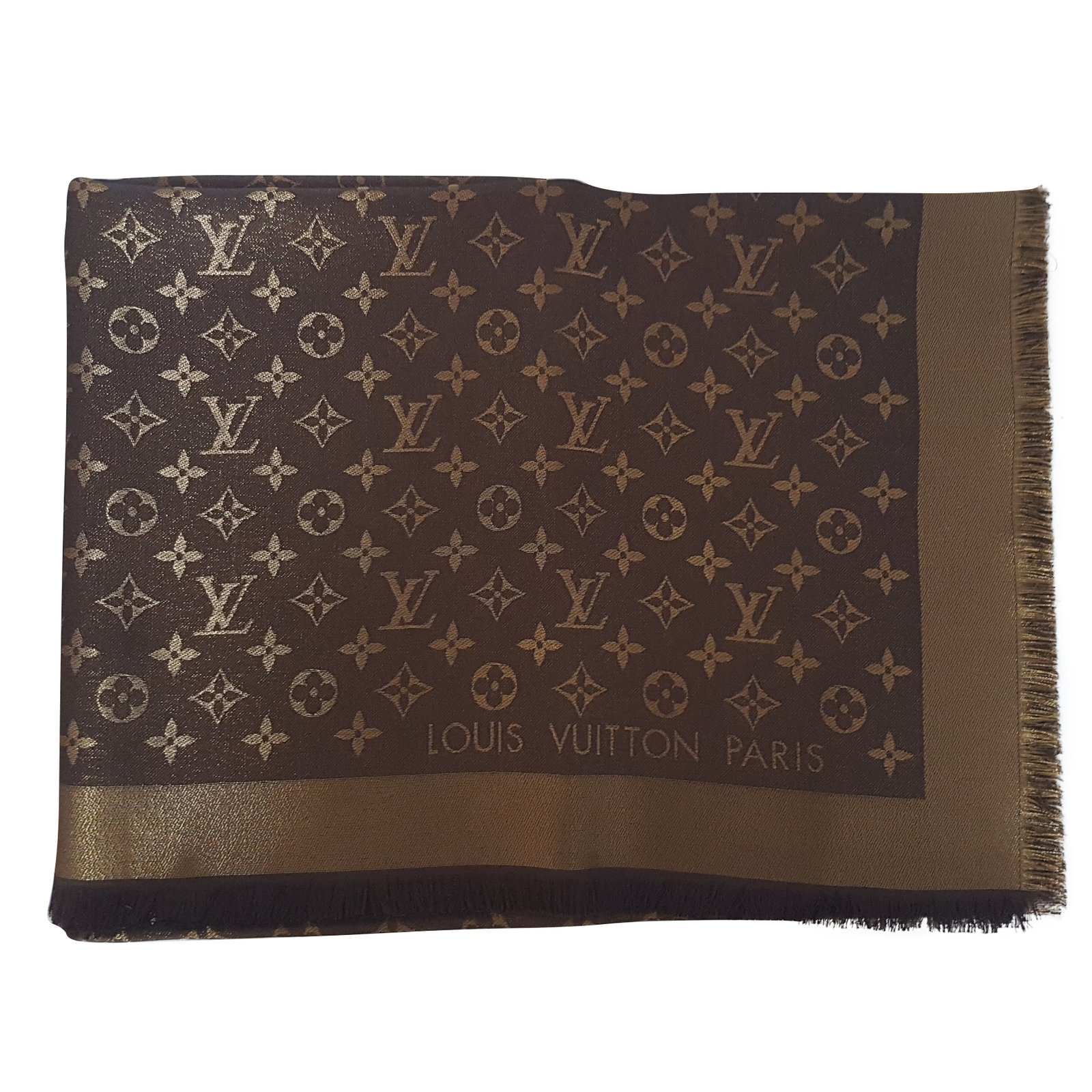 Louis Vuitton Shawl Monogram Shine Brown ref.54056 - Joli Closet