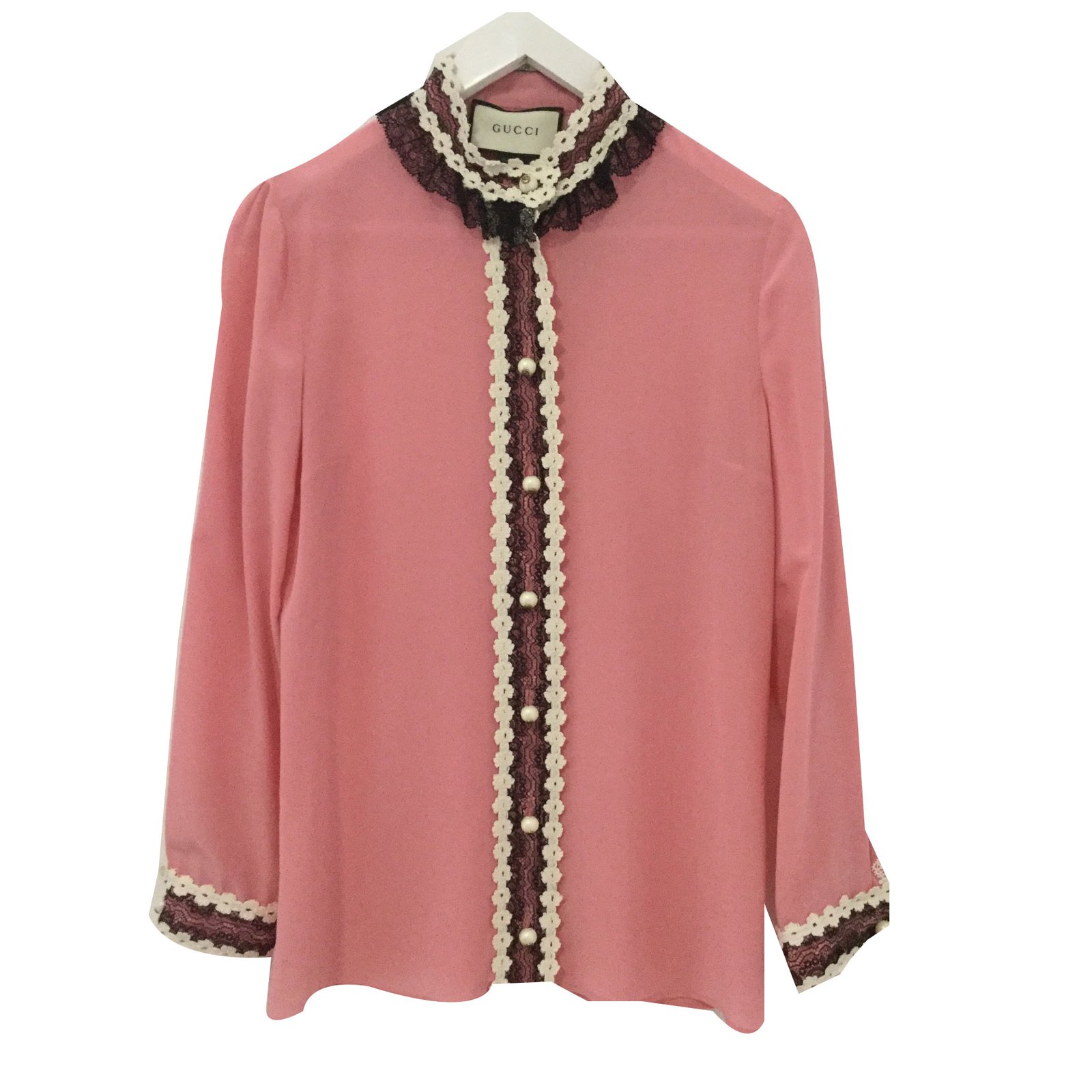 gucci pink blouse
