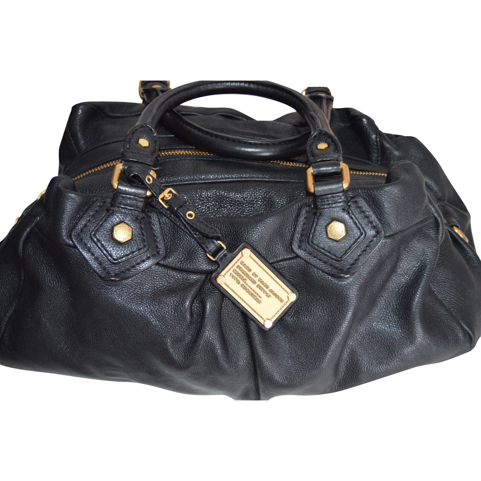 marc jacobs black leather bag