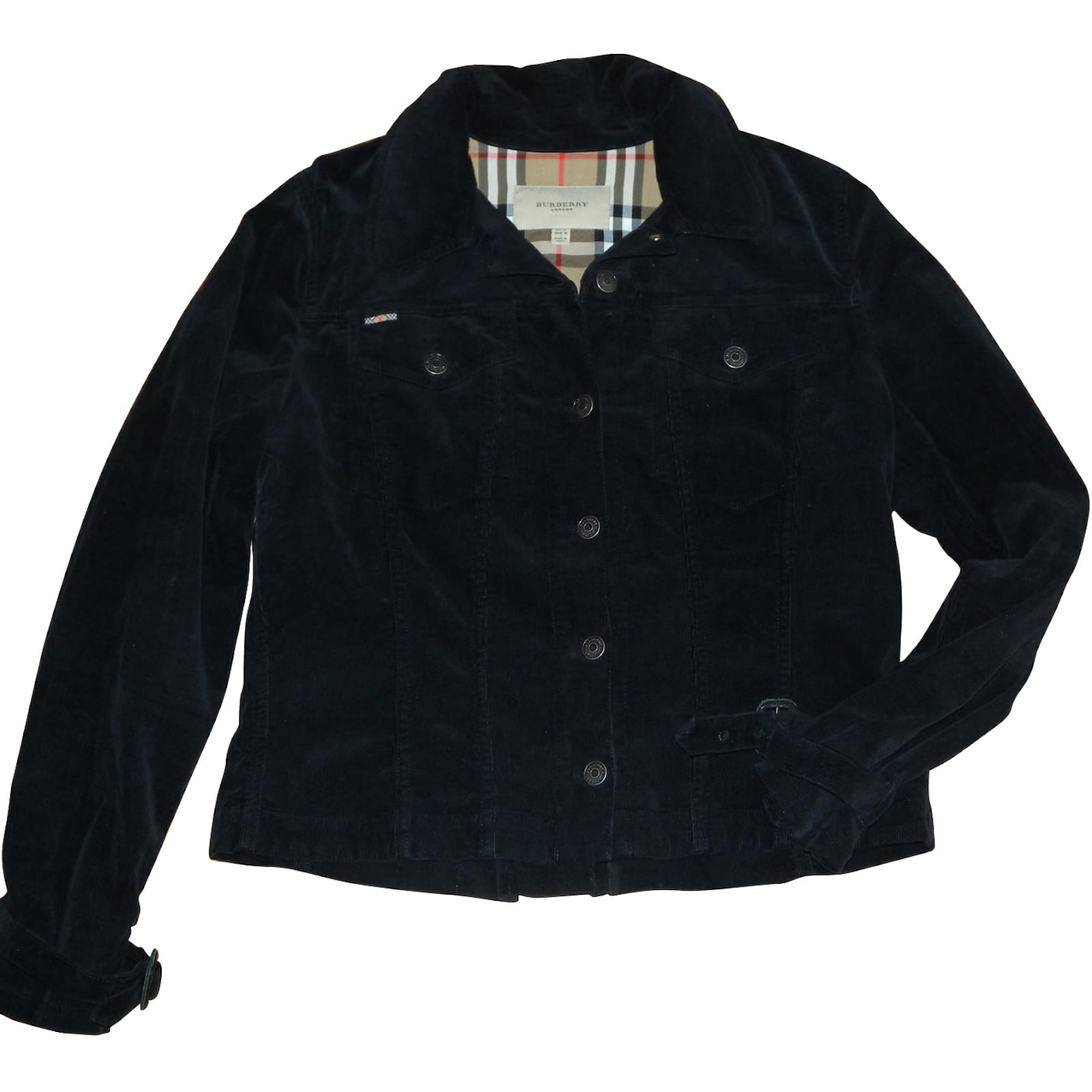 Burberry Veste Coton Elasthane Noir ref.54379 - Joli Closet