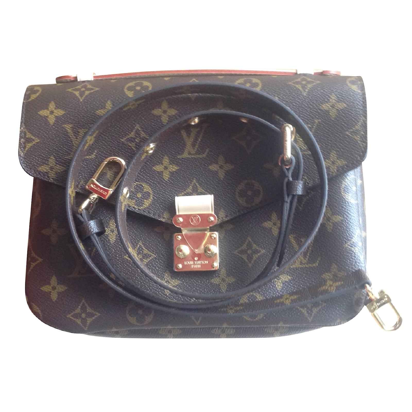 Louis Vuitton Pochette Metis Handbags Patent Leather Louis Vuitton Pochette Metis Handbags Patent Leather Brown Ref 54515