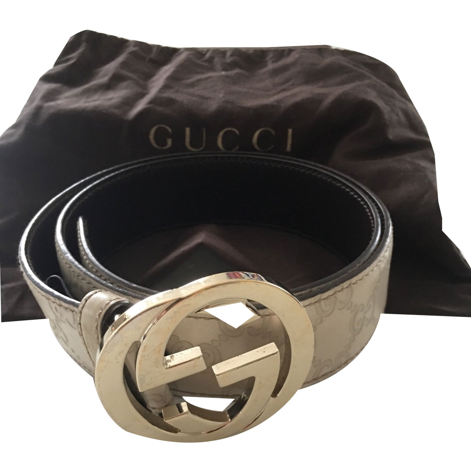 Gucci Belts Beige Leather ref.54660 - Joli Closet