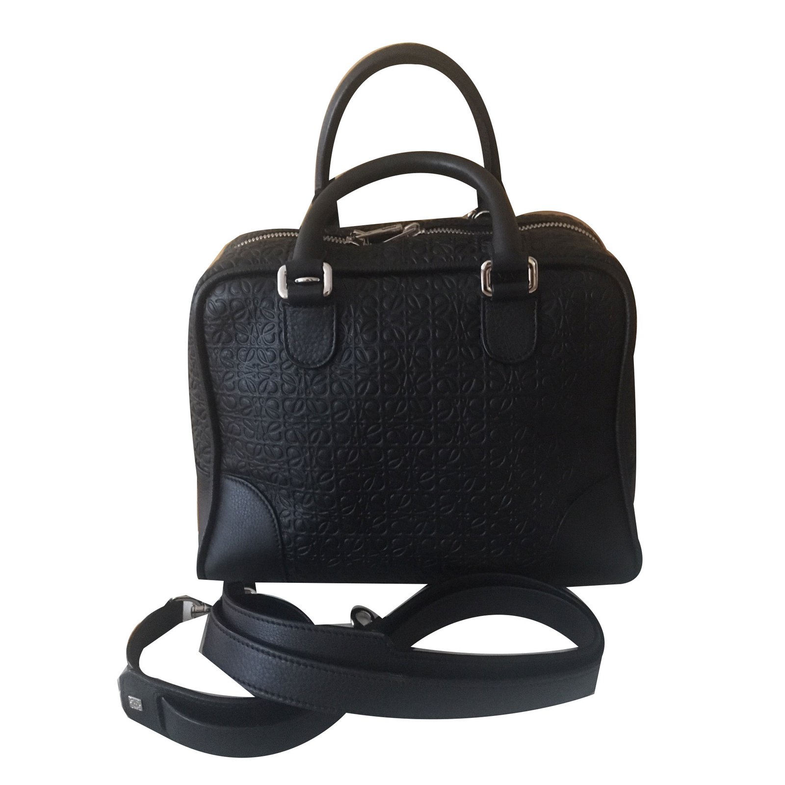 Loewe AMAZONA 75 Handbags Leather Black 