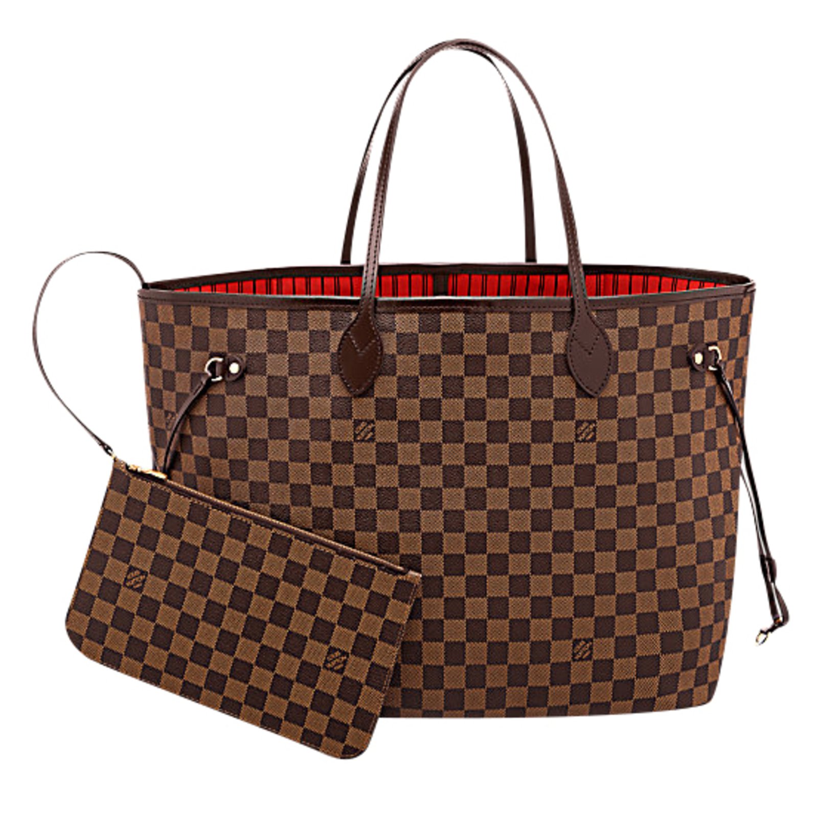 Louis Vuitton Neverfull bag damier GM Handbags Leather Brown ref.55045 - Joli Closet