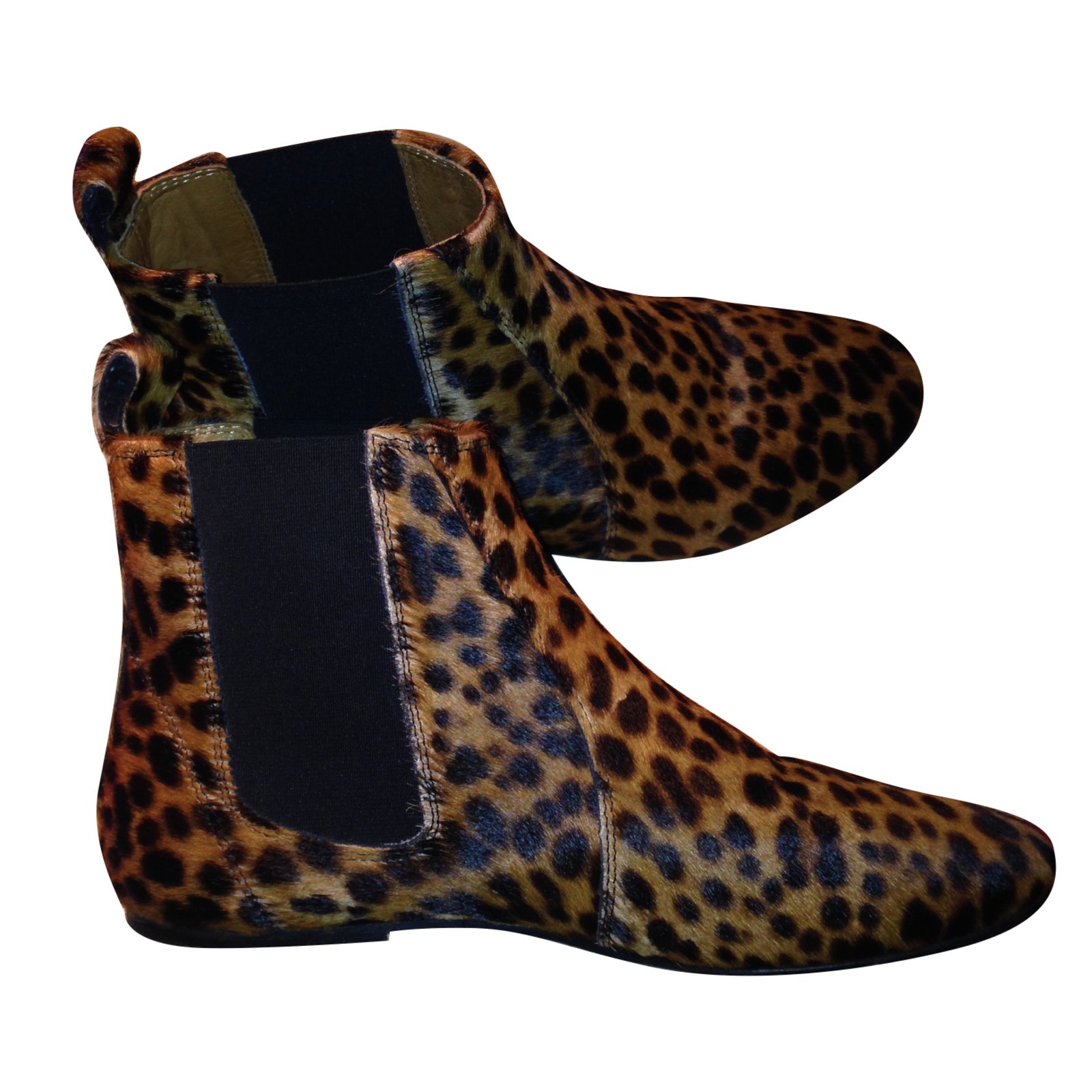 Feje mestre uberørt Isabel Marant Dewar Ankle Boots Leopard print Pony-style calfskin ref.55087  - Joli Closet