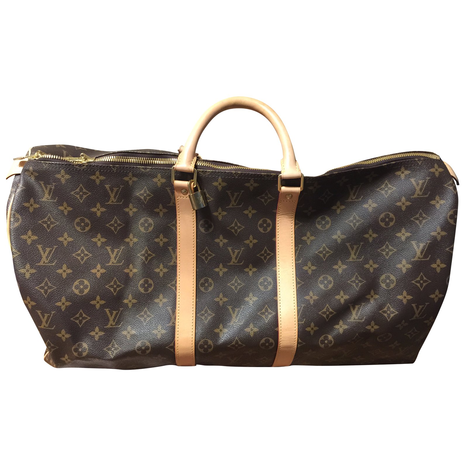 Louis Vuitton Travel bag Travel bag Cloth Brown ref.55089 - Joli Closet