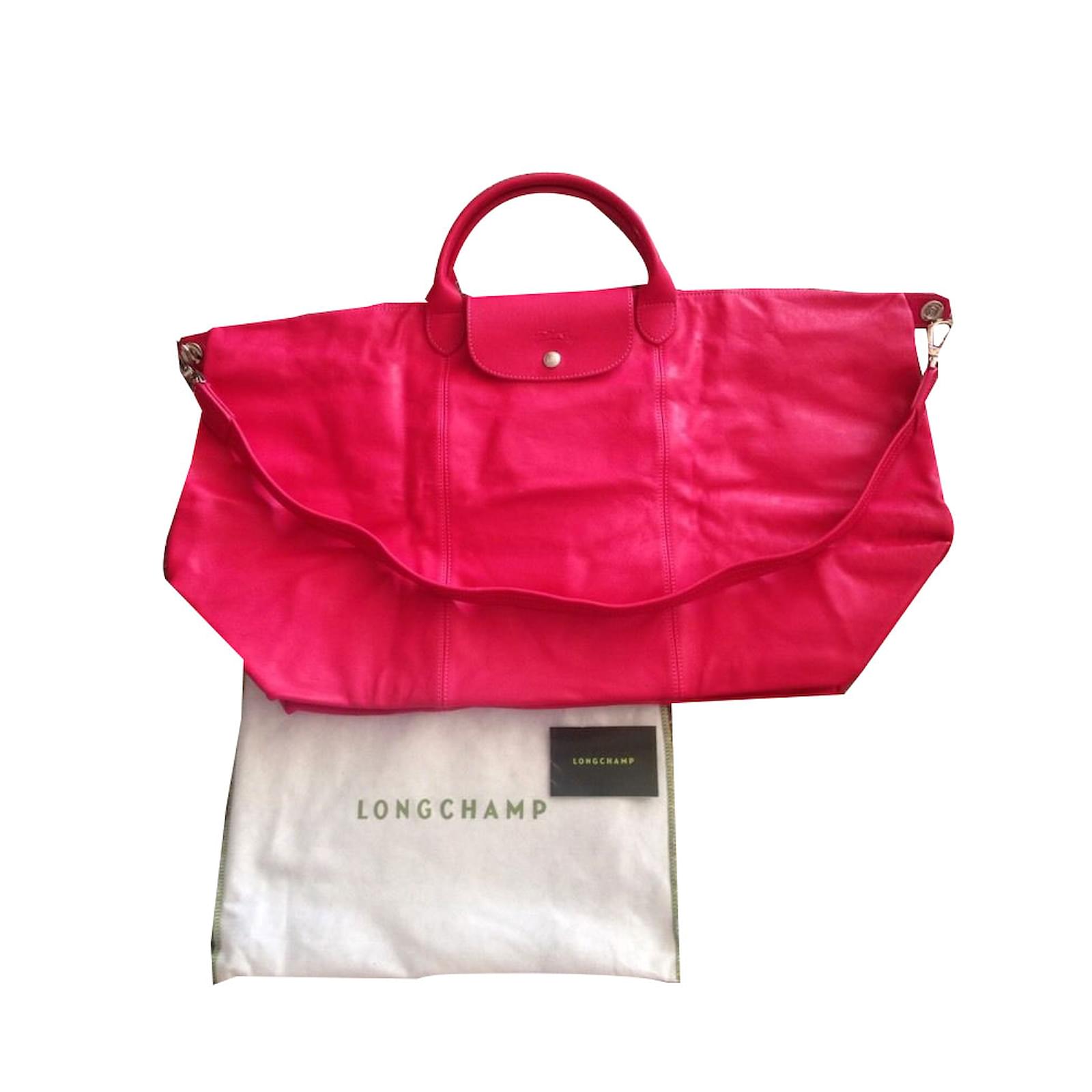 longchamp leather travel bag