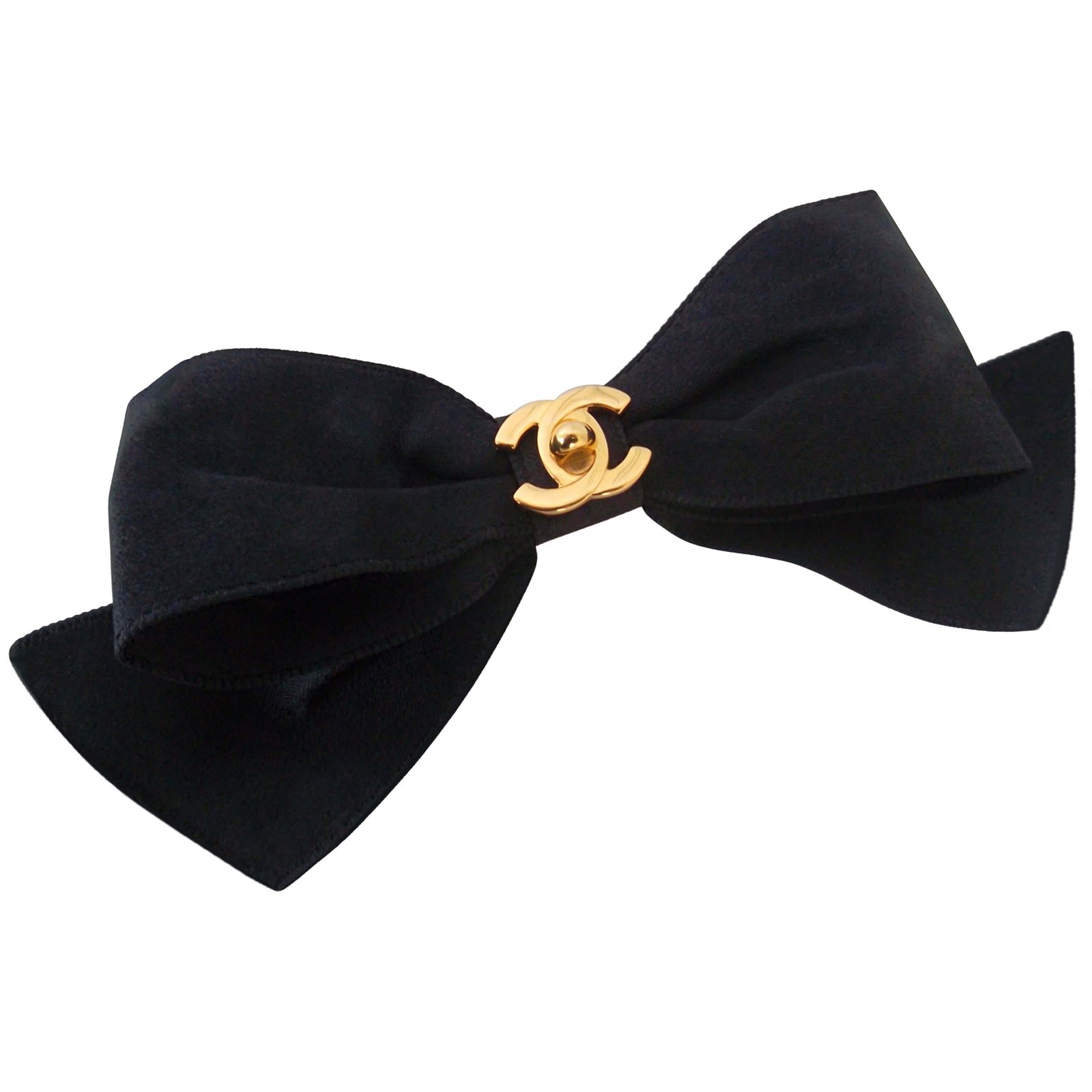 Chanel Hair accessories Black Silk ref.55368 - Joli Closet
